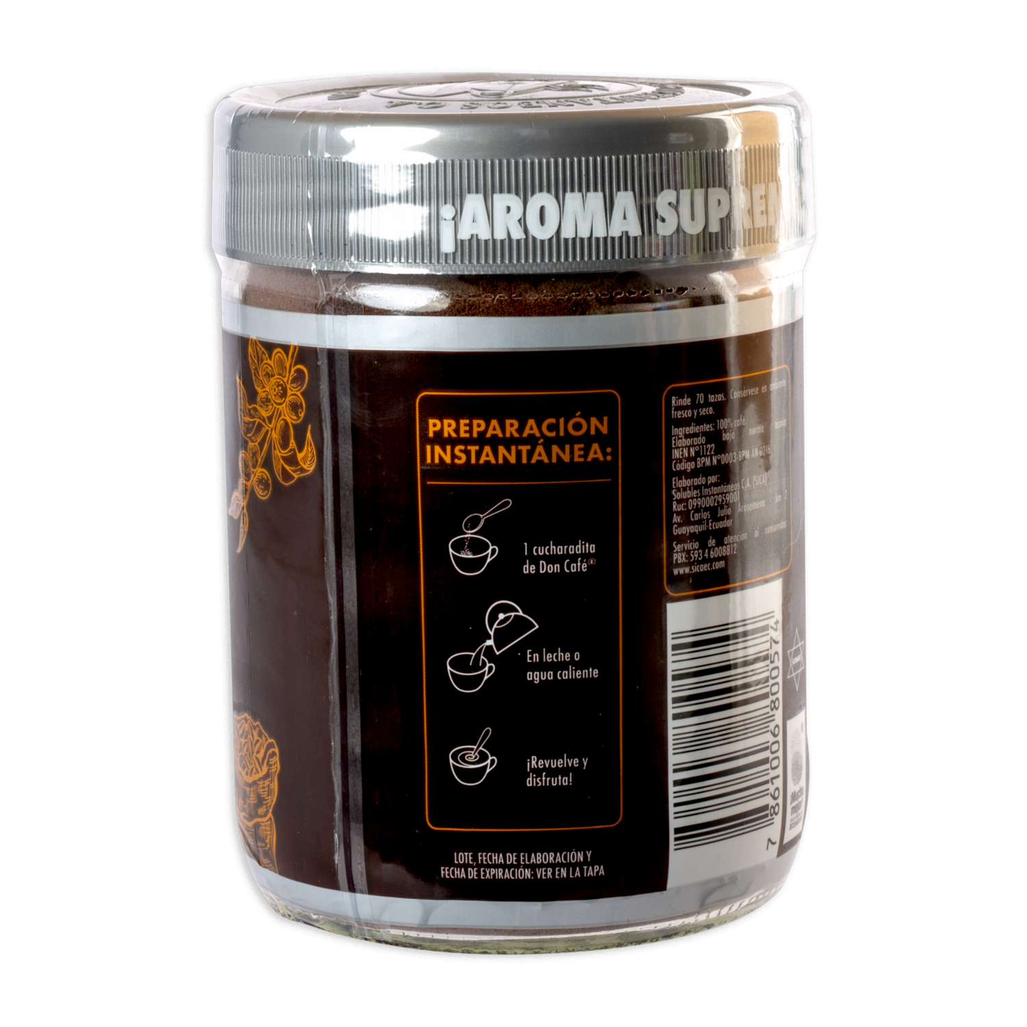 Café Instantáneo Supremo DON CAFÉ 120 G