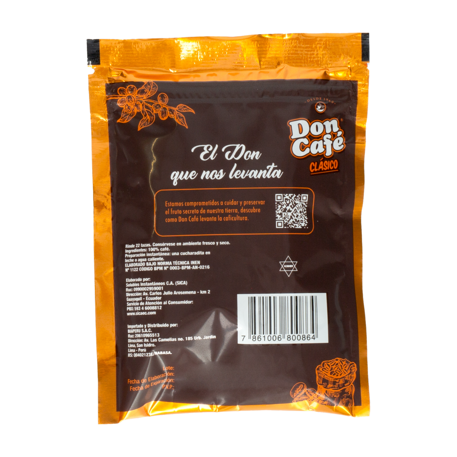 Café Instantáneo Clásico DON CAFÉ 40 G