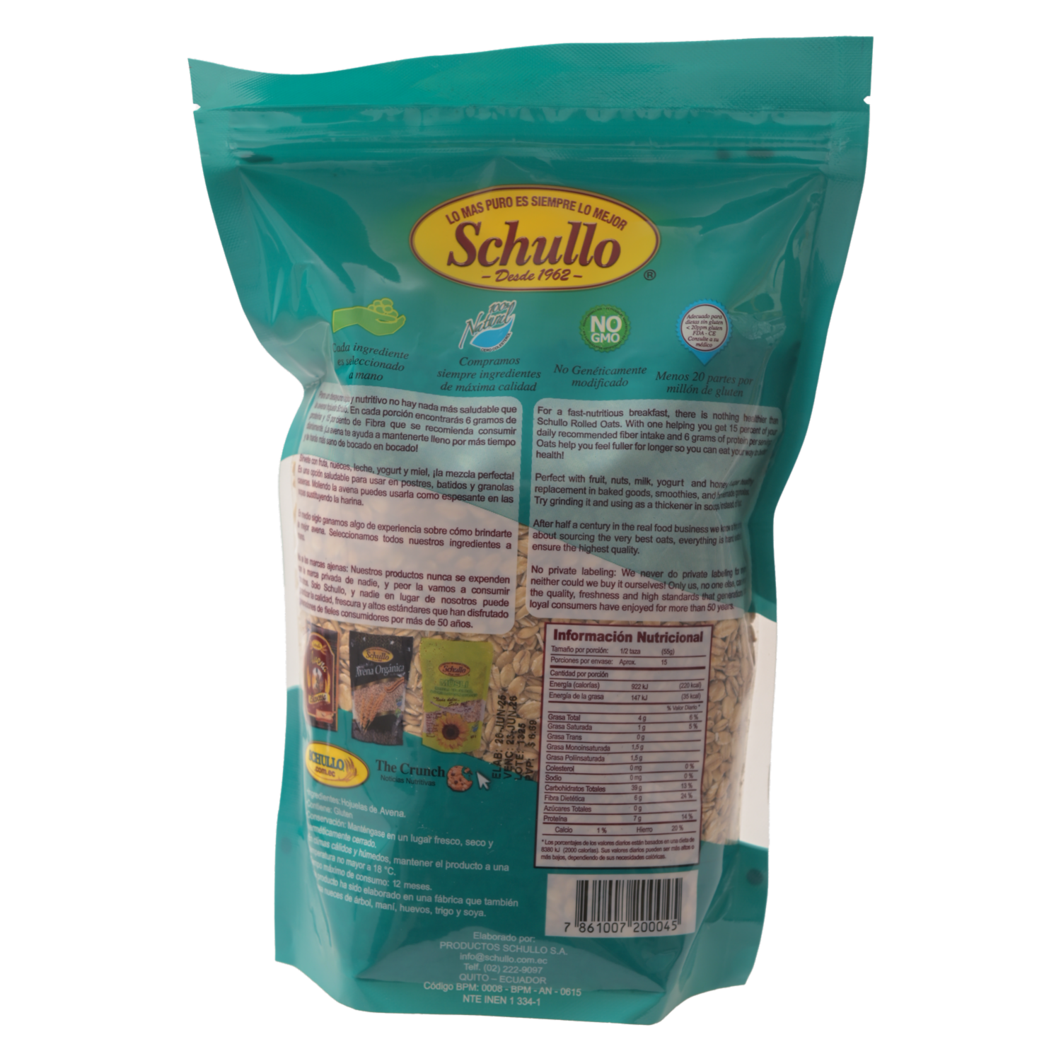 Avena En Hojuelas SCHULLO 850 G