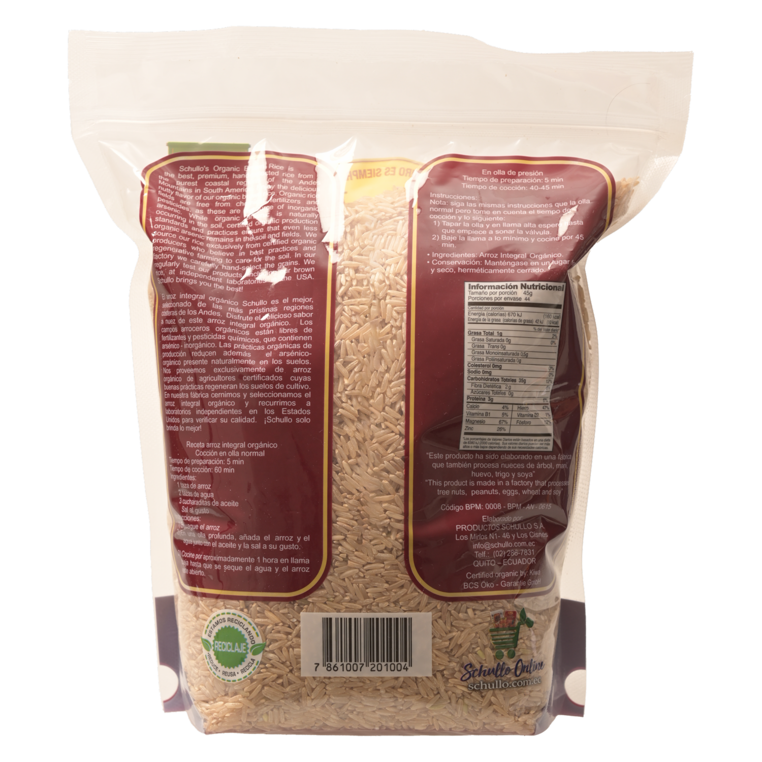 Arroz Integral Premium SCHULLO 2000 G