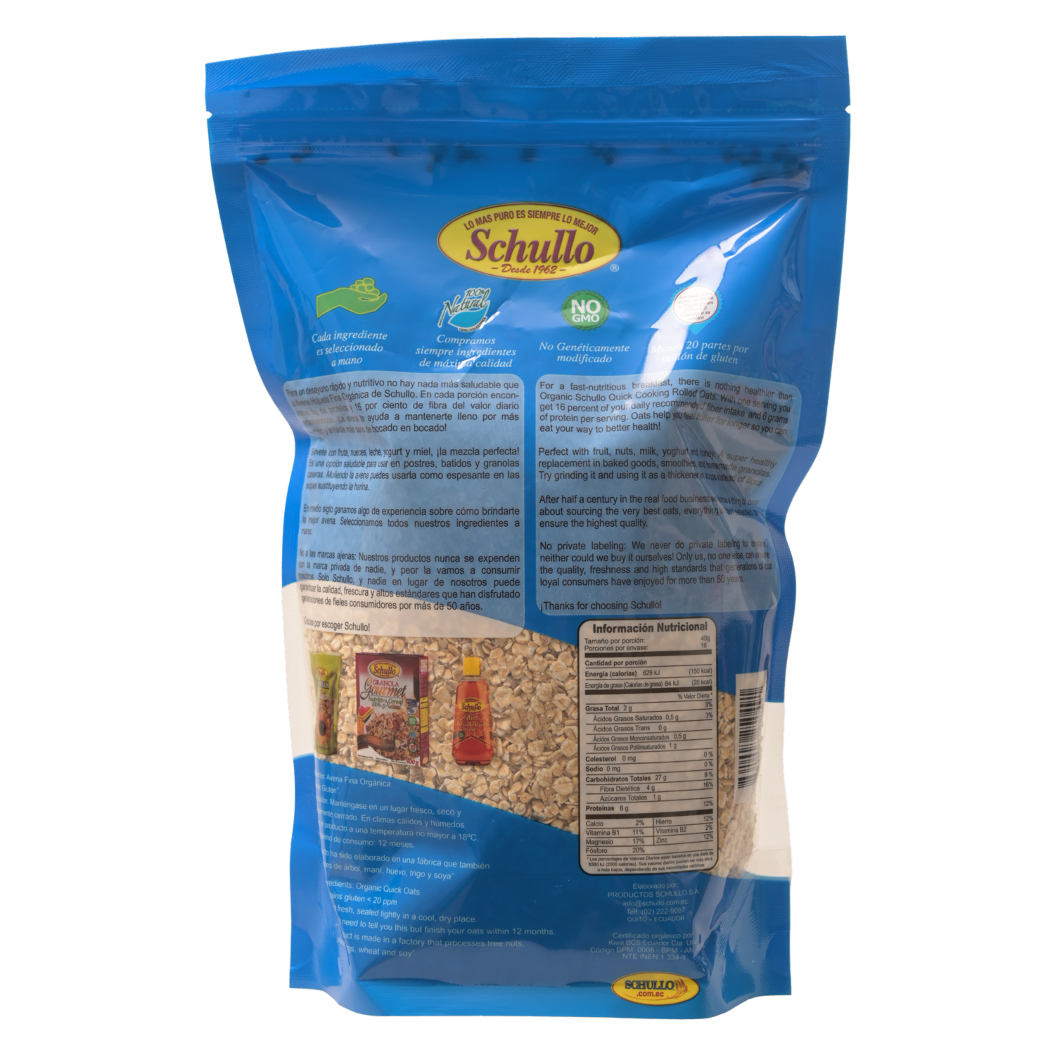 Avena En Hojuela Orgánica SCHULLO 650 G