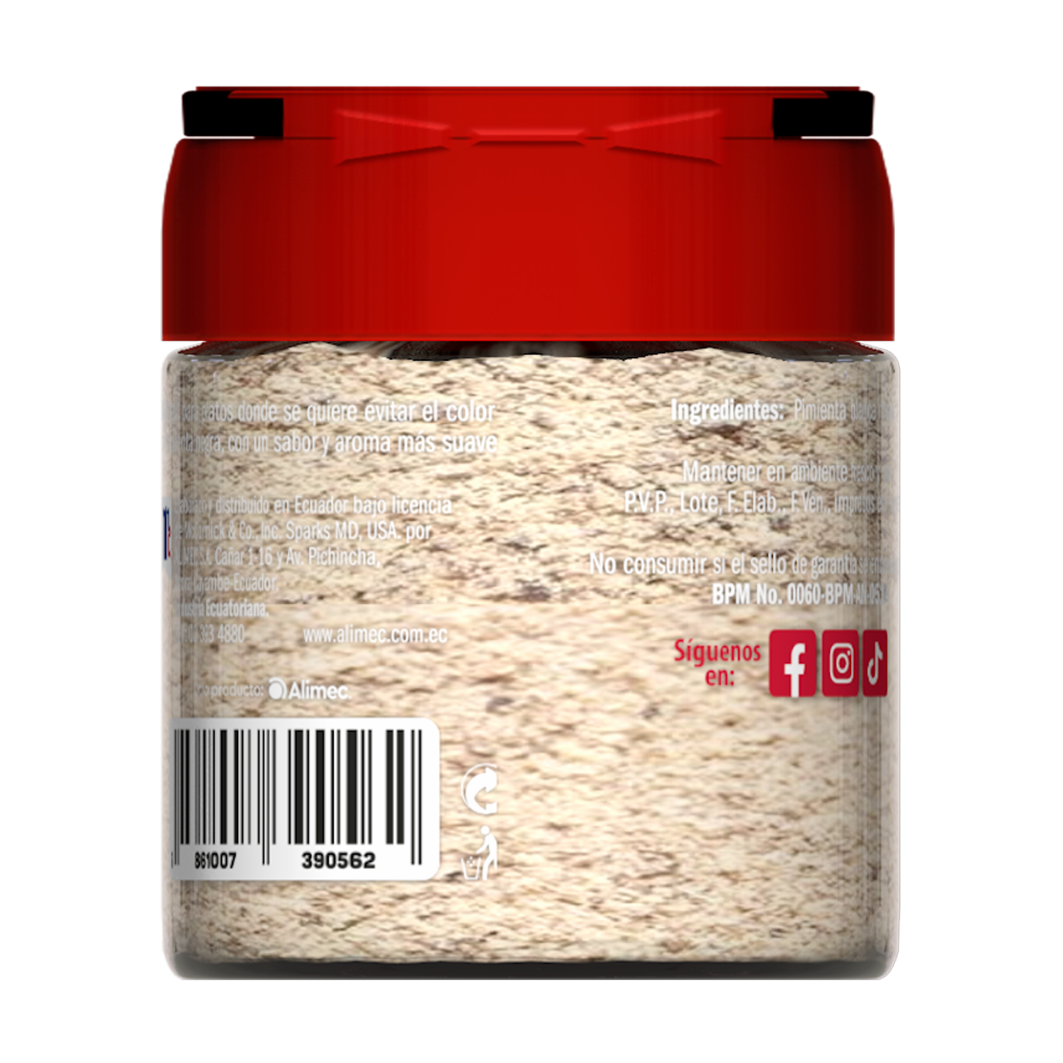 Pimienta Blanca Molida MCCORMICK 30 G