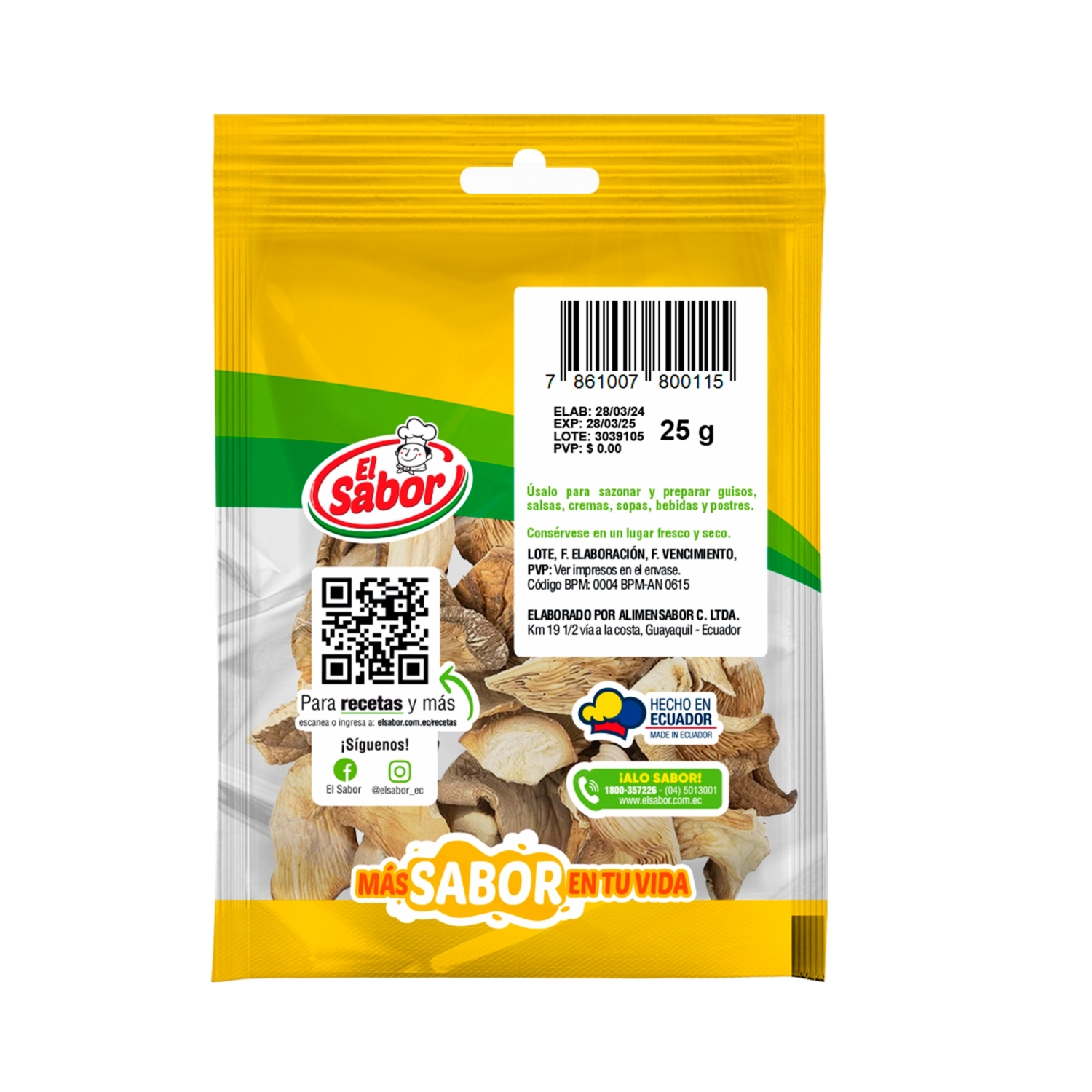 Hongos Secos EL SABOR 25 G