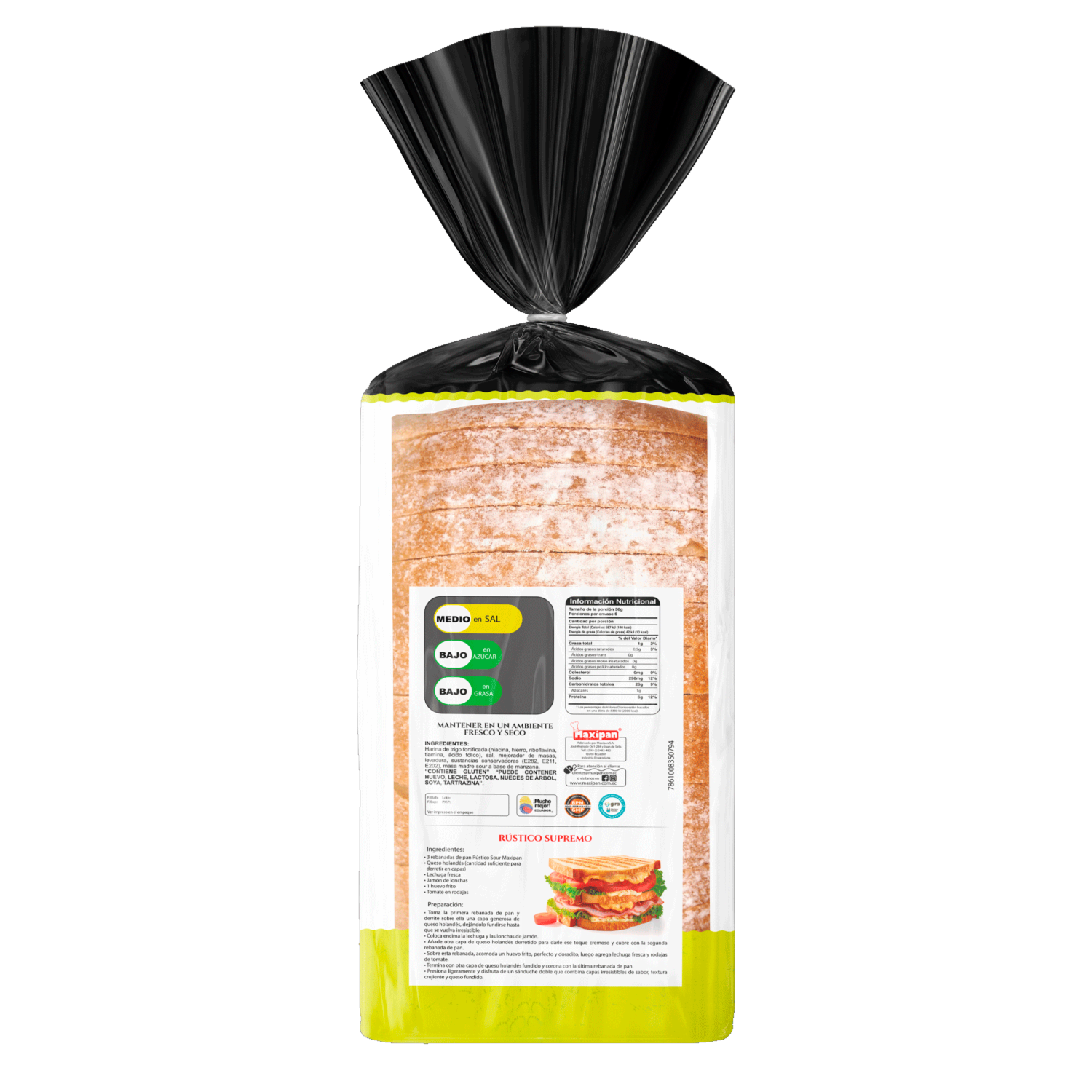 Pan De Masa Madre Rustico Sour De Manzana MAXIPAN 315 G