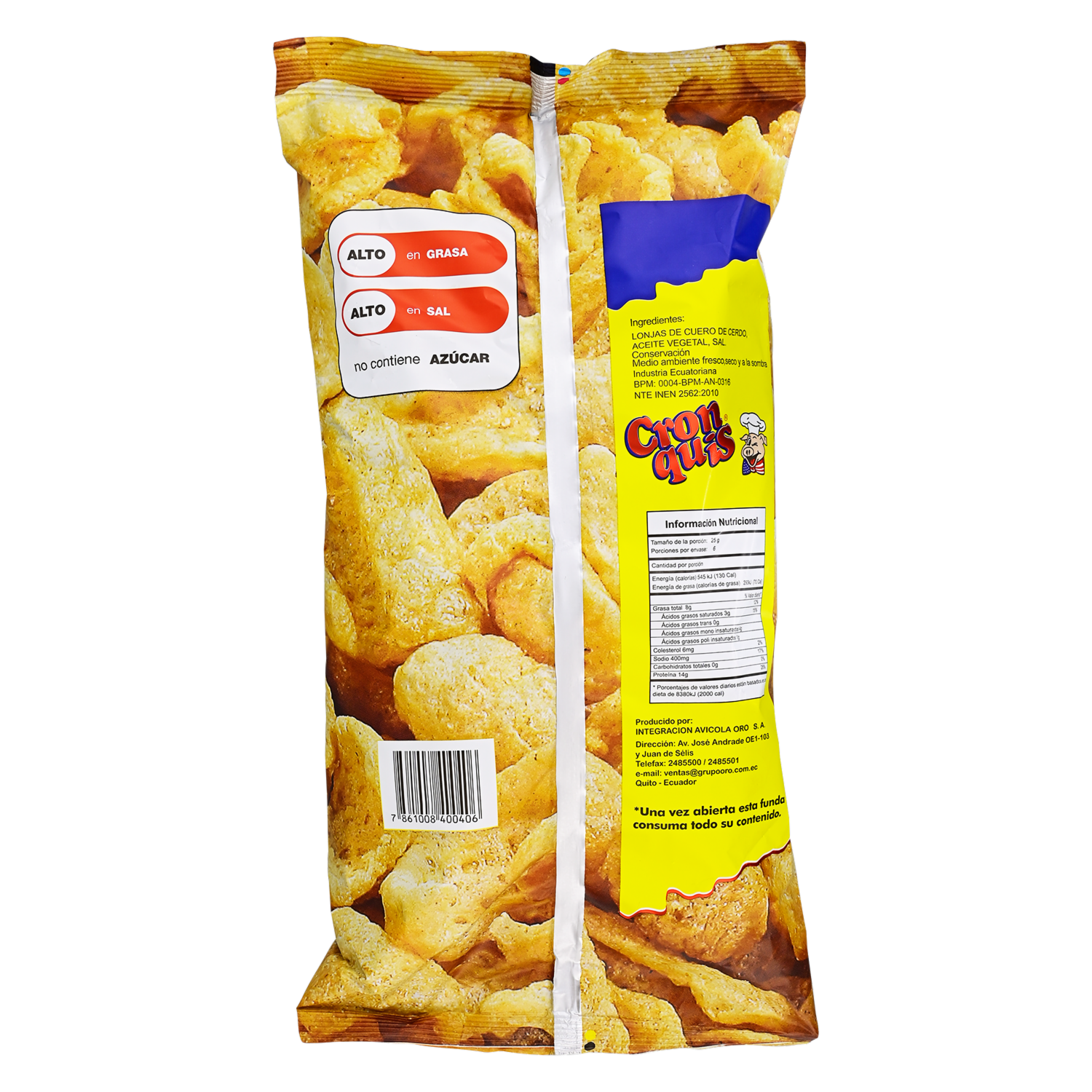 Bocaditos Cueritos De Cerdo CRON QUIS Funda