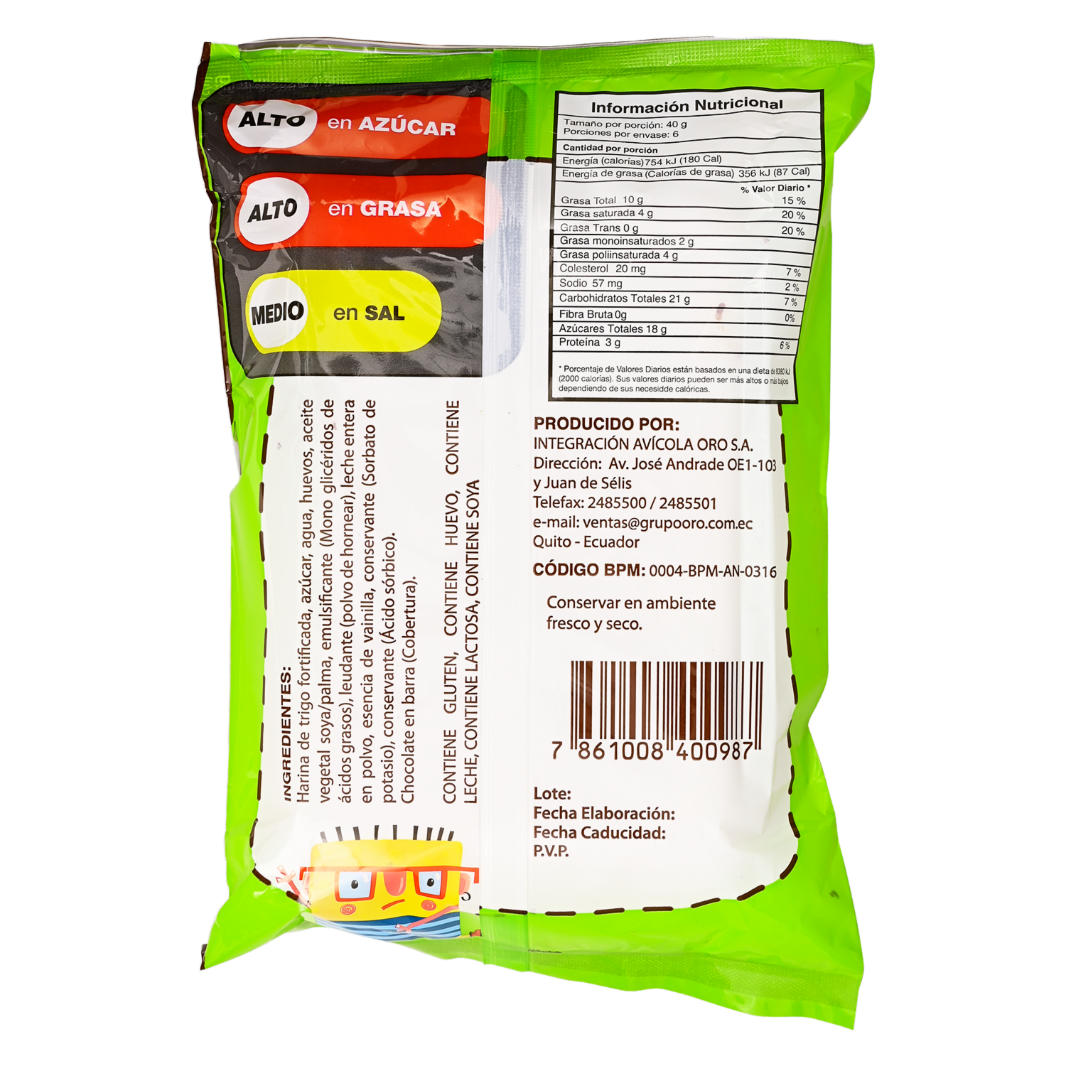 Poncake De Chocolate X6 CRON QUIS 240 G