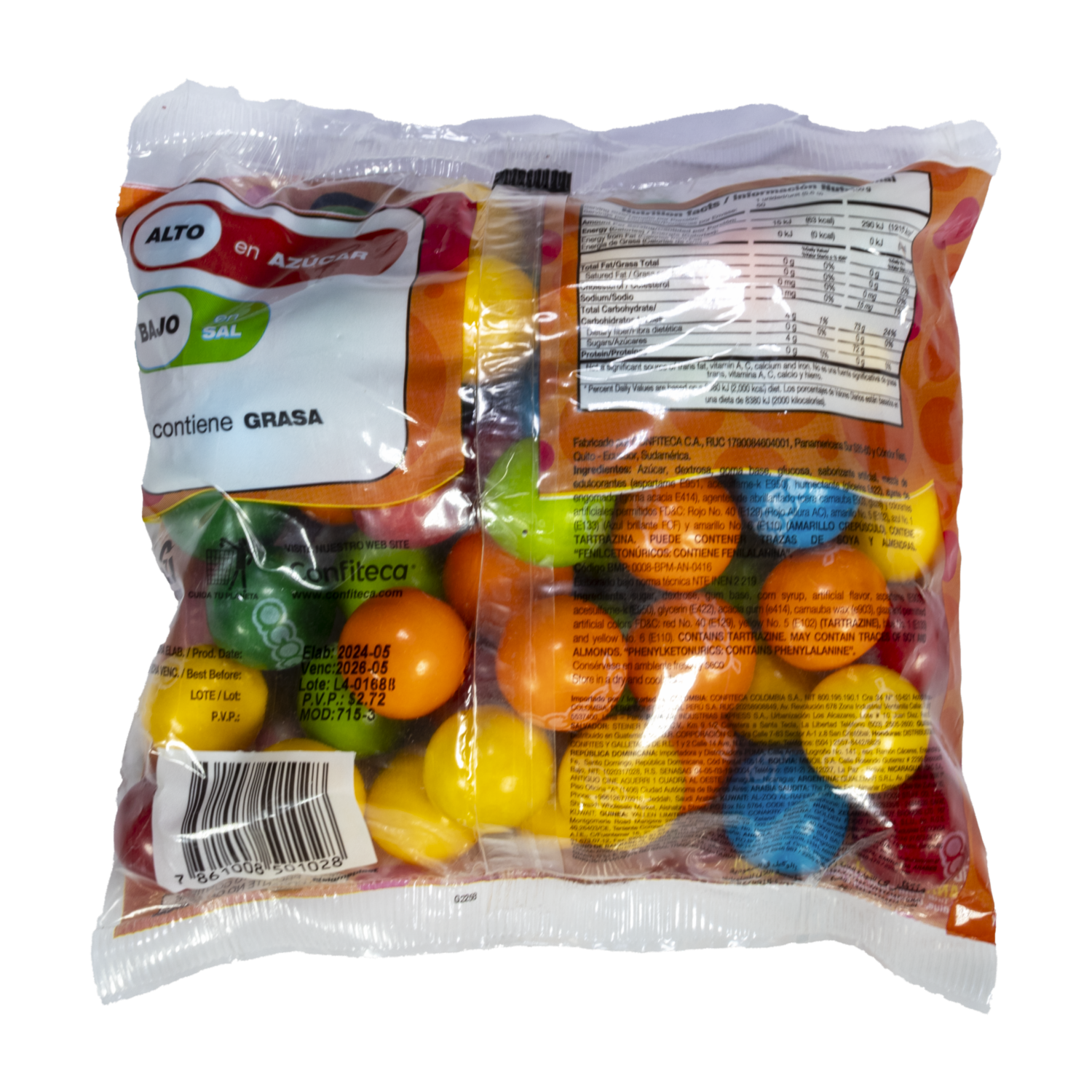 Chicle Tutti Fruti AGOGÓ 280 G