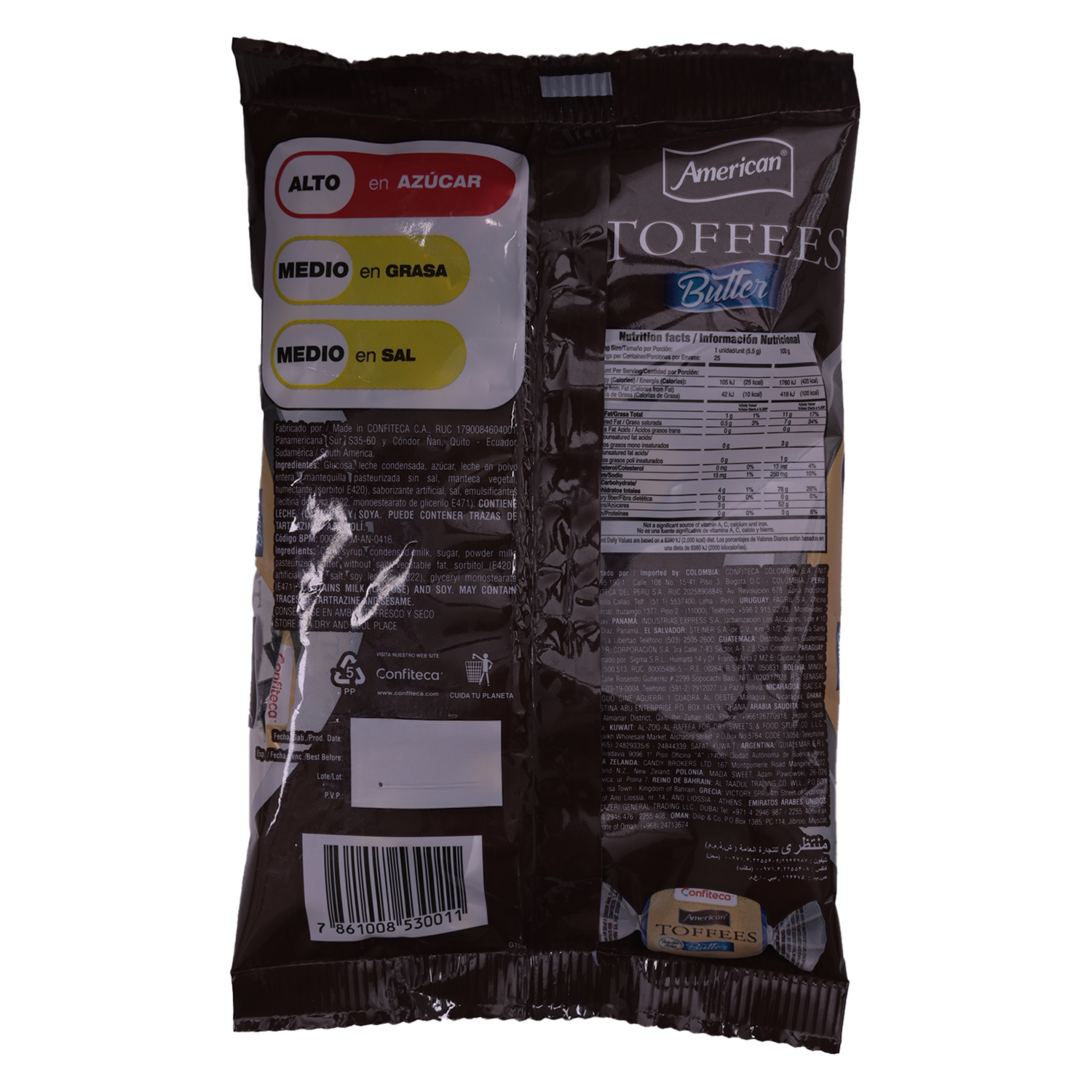 Caramelos Masticable Sabor A Mantequilla Dulce AMERICAN 138 G