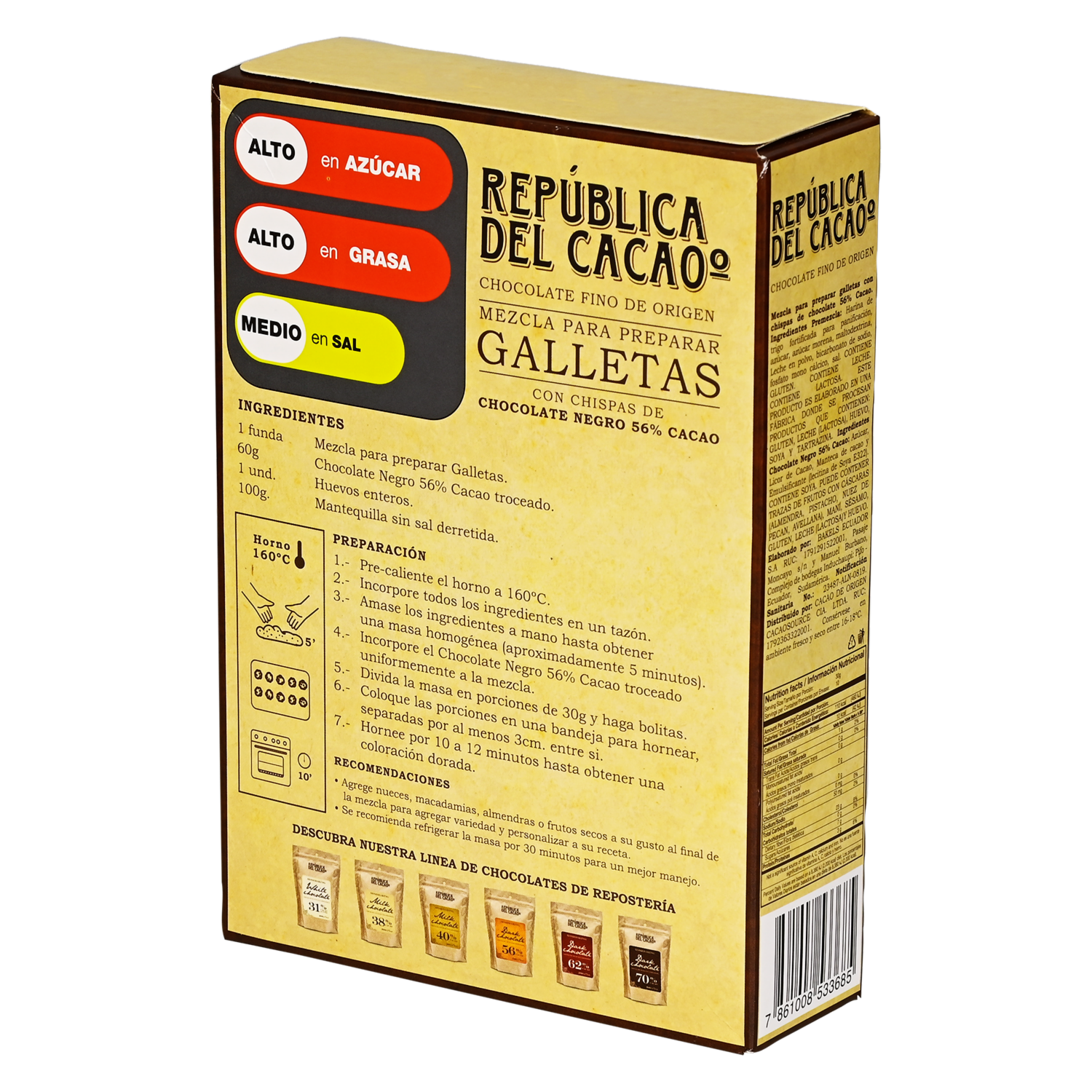 Premezcla Para Galletas Chocochip REPUBLICA DEL CACAO 300 G