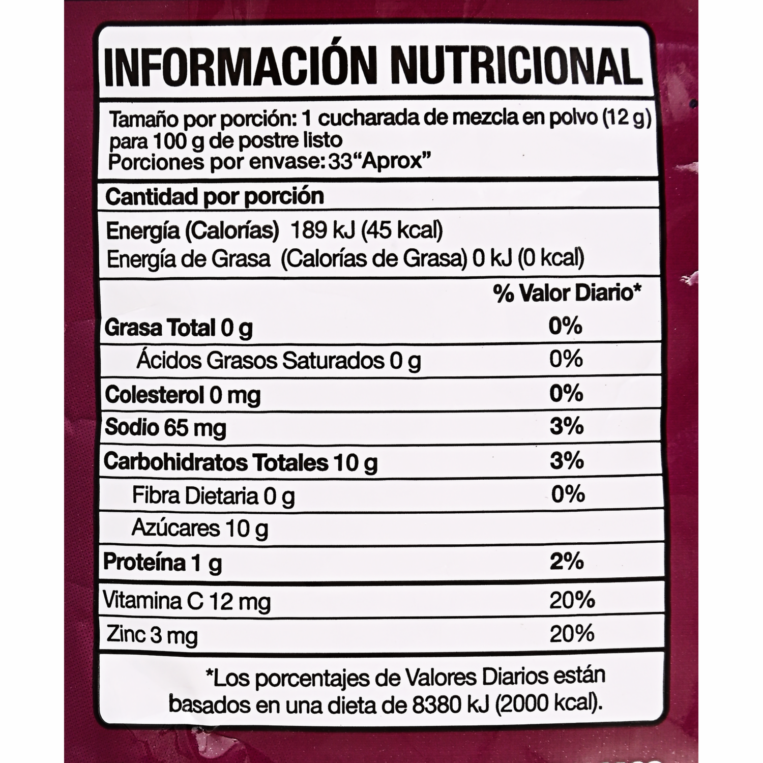 Gelatina En Polvo Sabor A Mora GEL’HADA 400 G