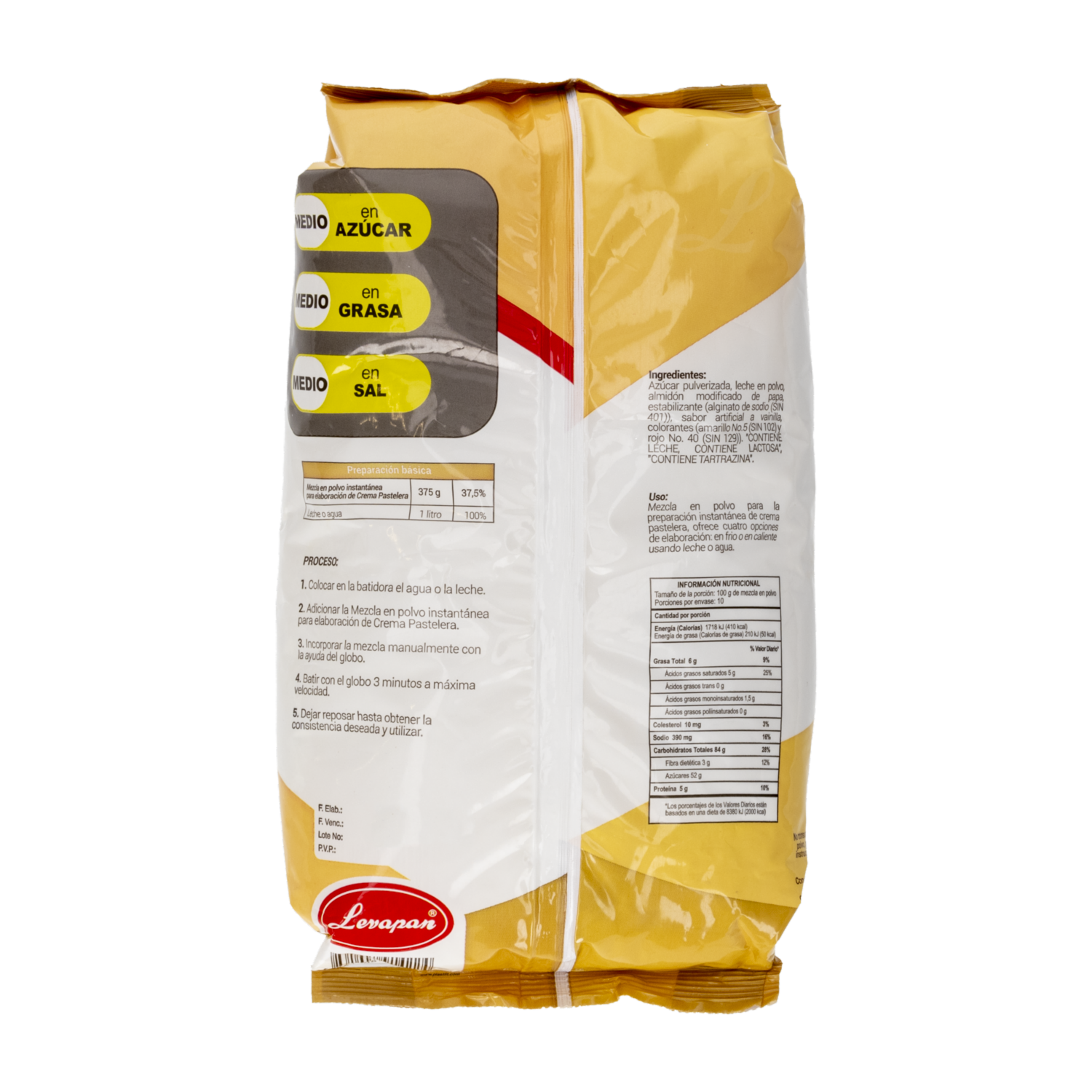 Crema Pastelera Instantánea En Polvo LEVAPAN 1000 G