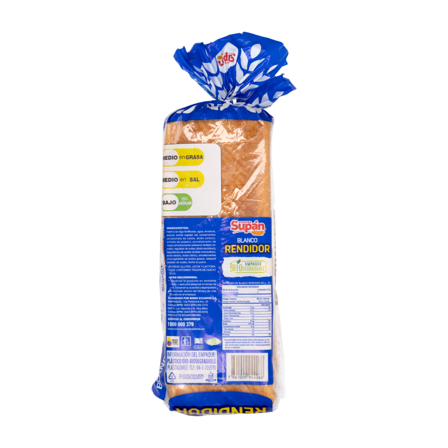 Pan Blanco Rendidor SUPÁN Pre Cortado