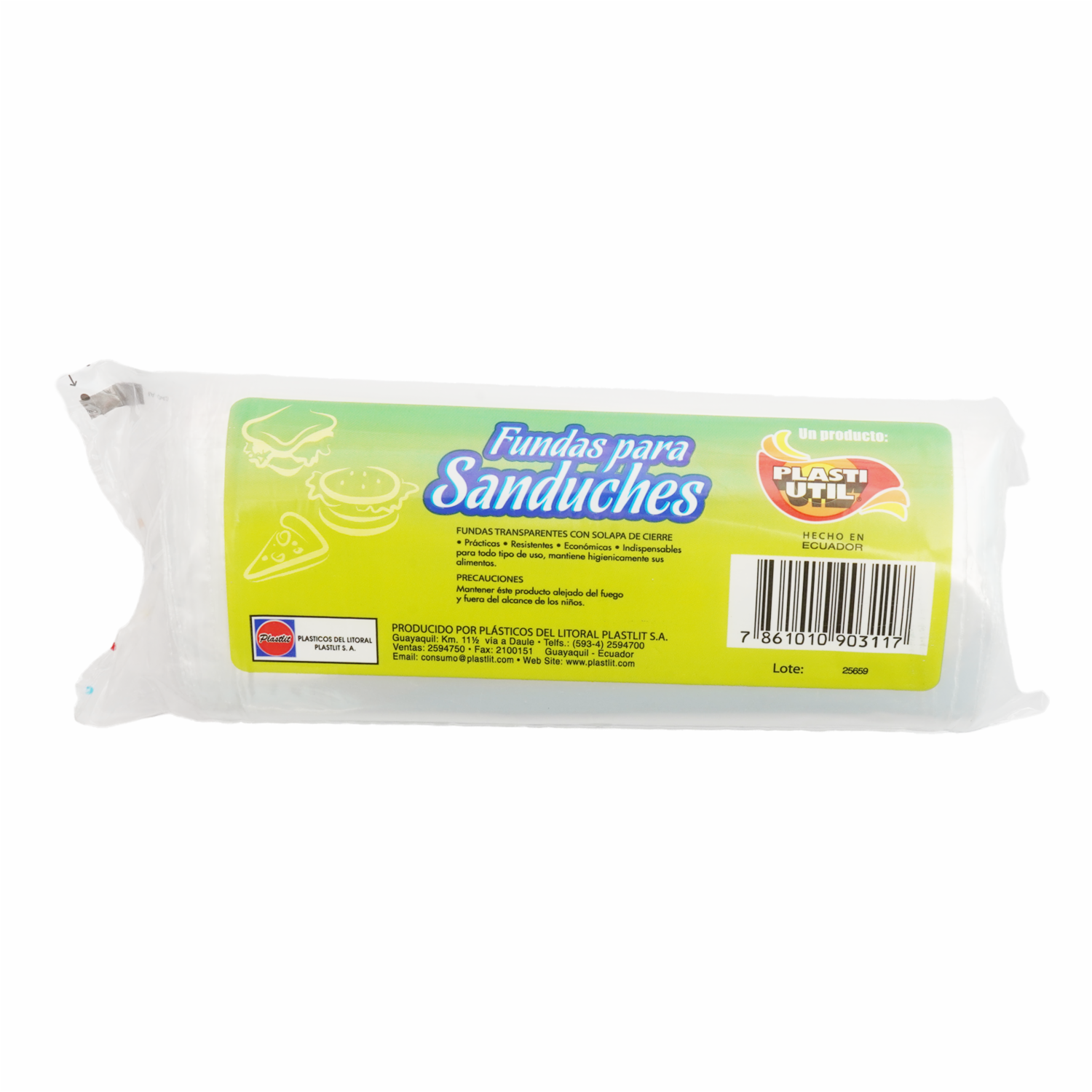 Funda Para Sánduche PLASTIUTIL 150 Unidades