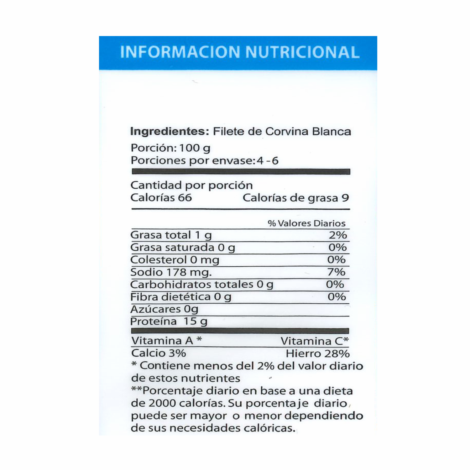 Corvina Blanca ALEMAN FISH 454 G