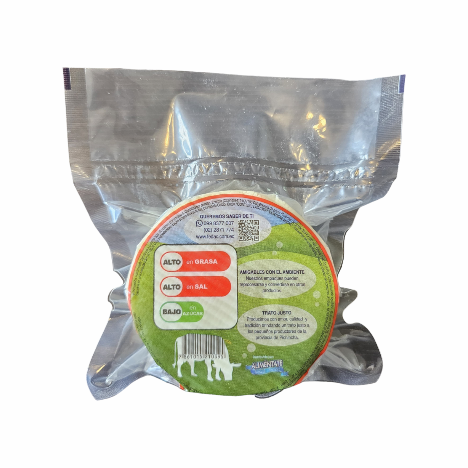 Queso Fresco Entero Semiduro LÁCTEOS FEDAC 125 G