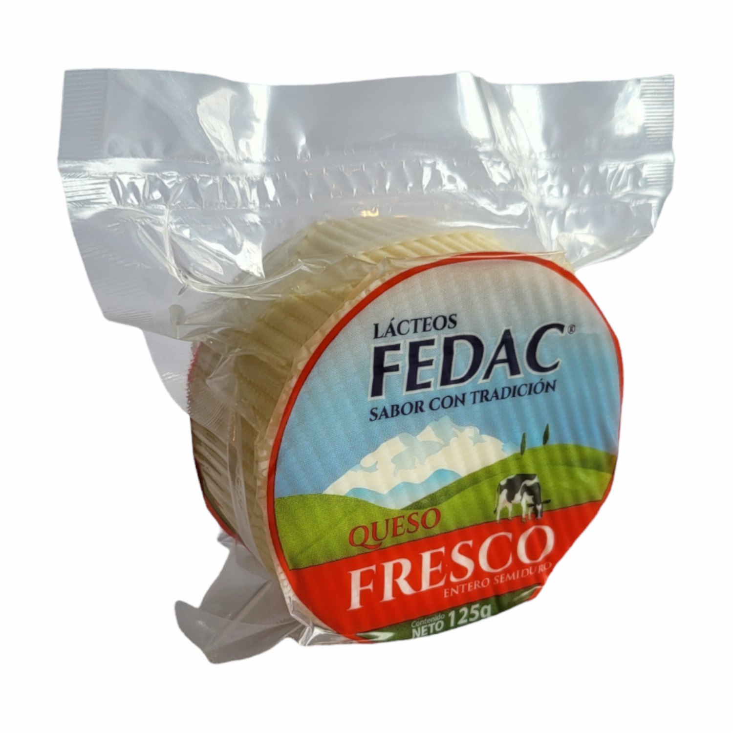 Queso Fresco Entero Semiduro LÁCTEOS FEDAC 125 G