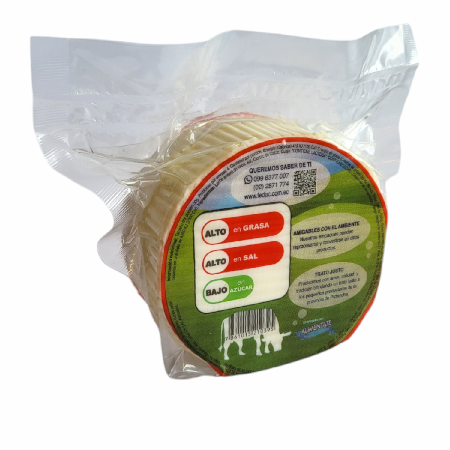 Queso Fresco Entero Semiduro LÁCTEOS FEDAC 125 G