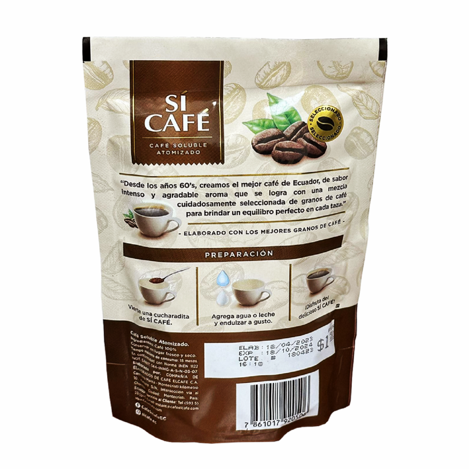 Café Instantáneo Atomizado SÍ CAFÉ 50 G