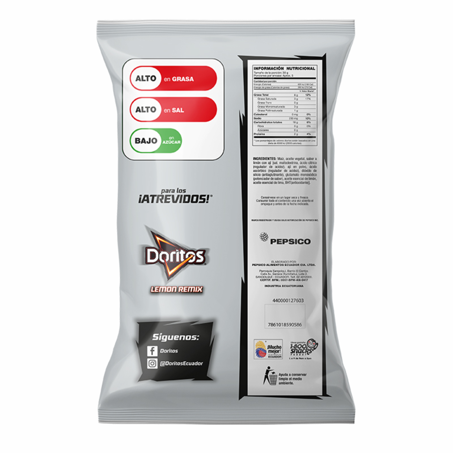 Bocaditos De Maiz Sabor A Limon DORITOS 145 G