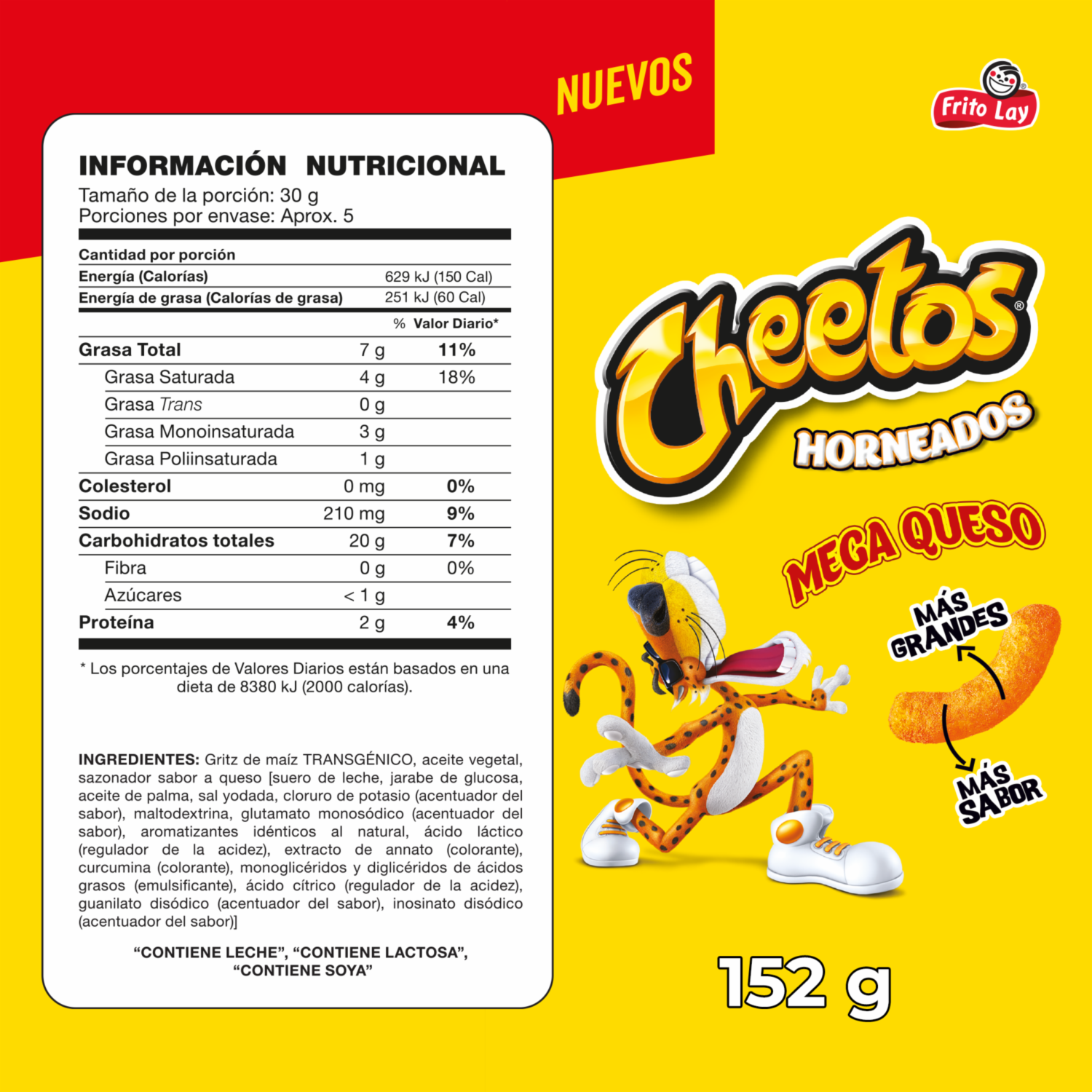 Bocaditos De Maíz Horneados Mega Queso CHEETOS 152 G