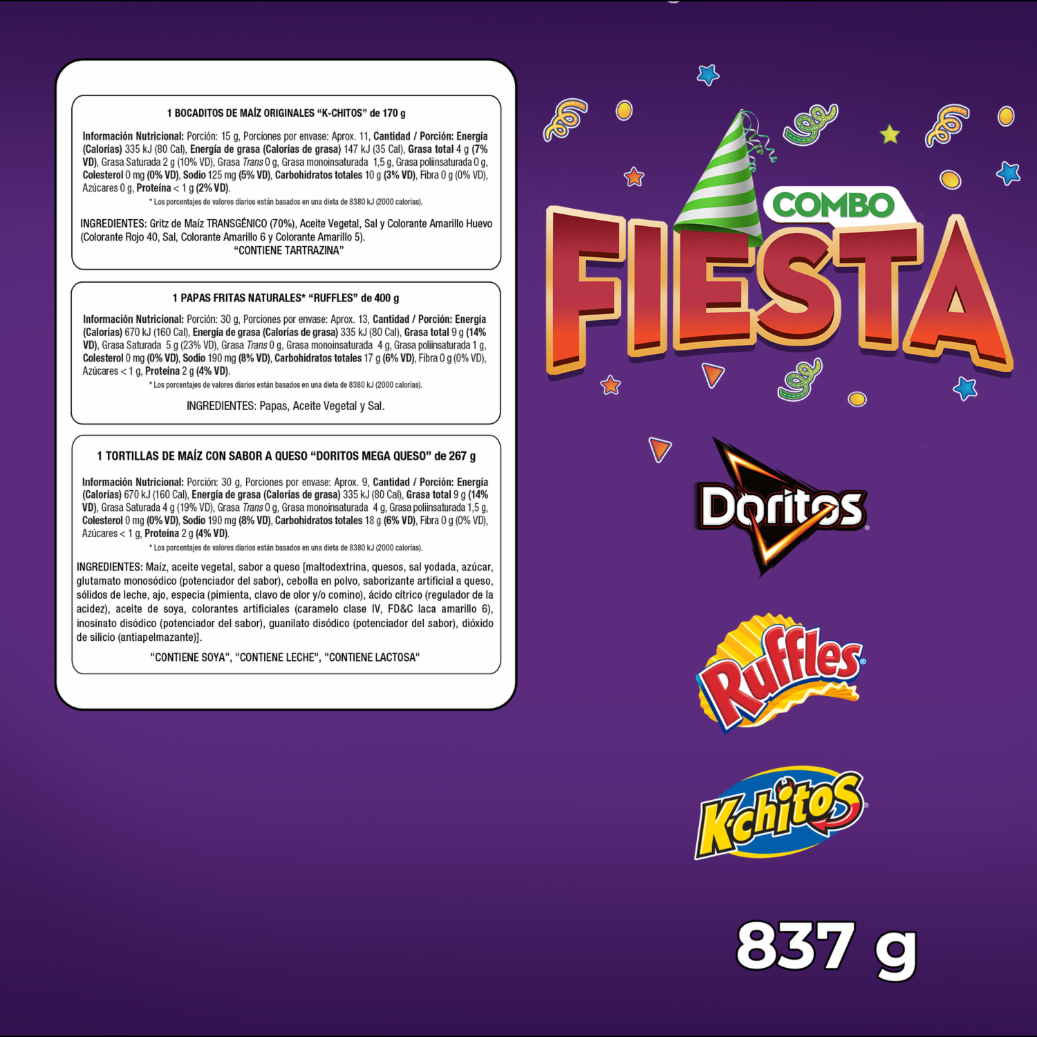 Bocaditos De Maíz Combo Mix COMBO FIESTA 837 G