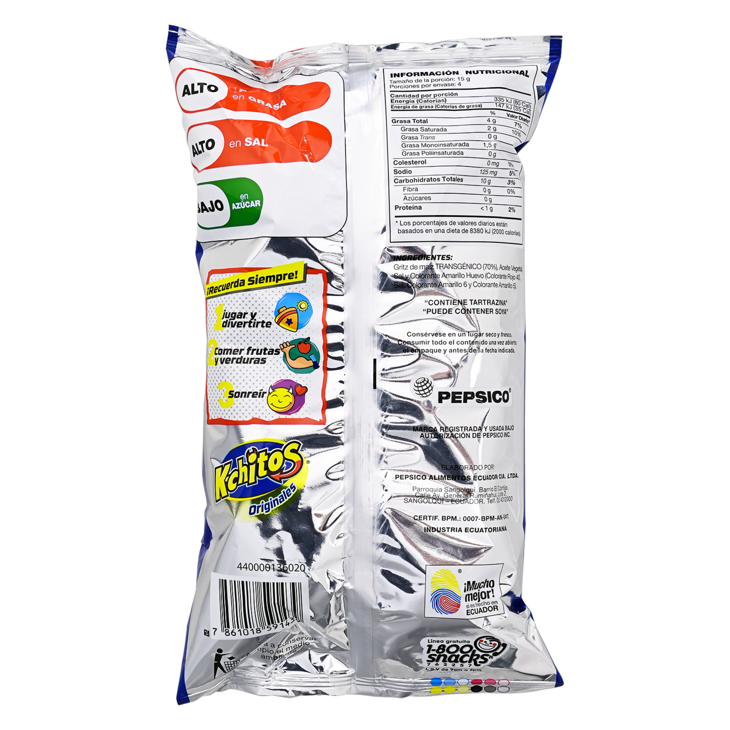 Bocaditos De Maíz Natural K-CHITOS 60 G