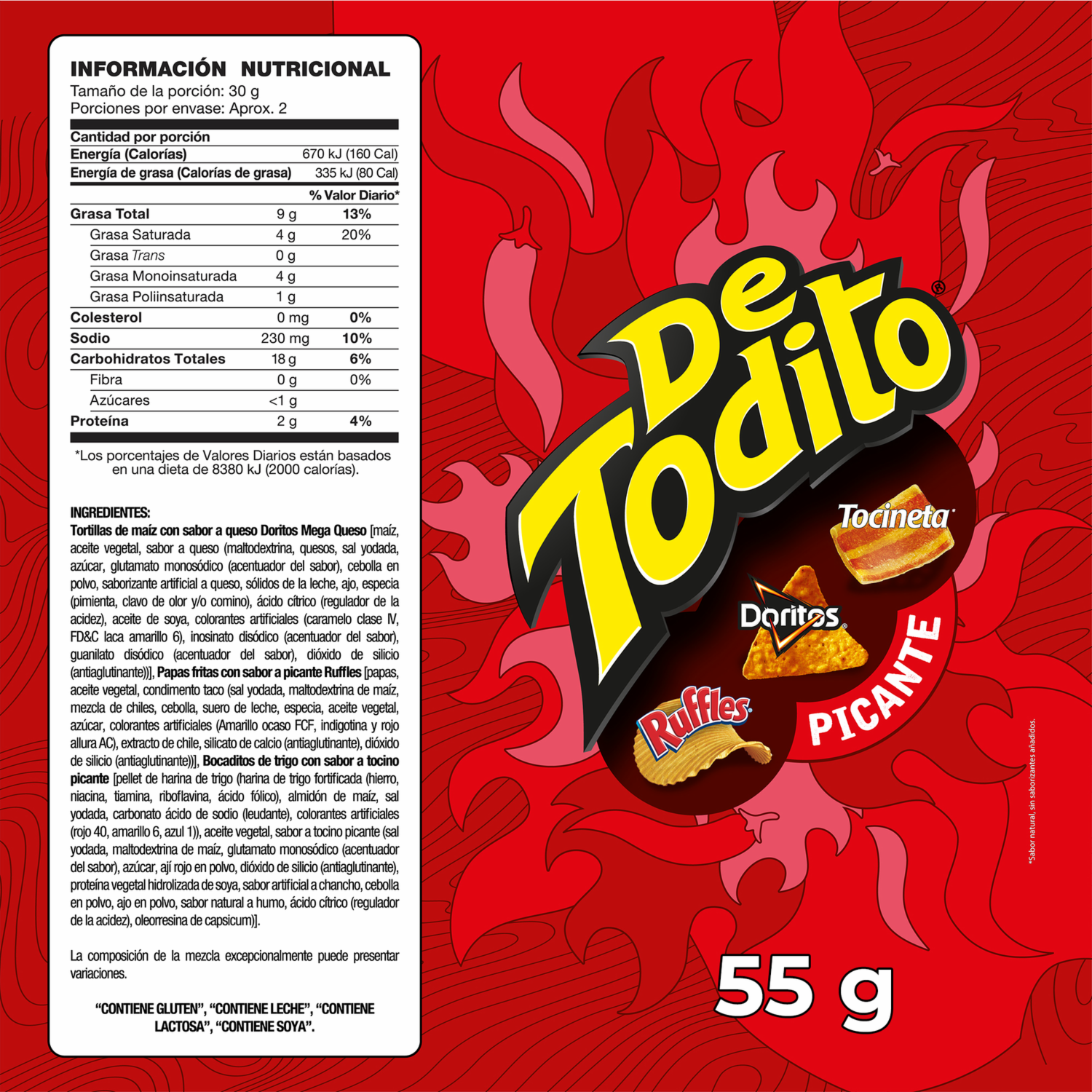 Bocaditos Mix Picantes DE TODITO 55 G
