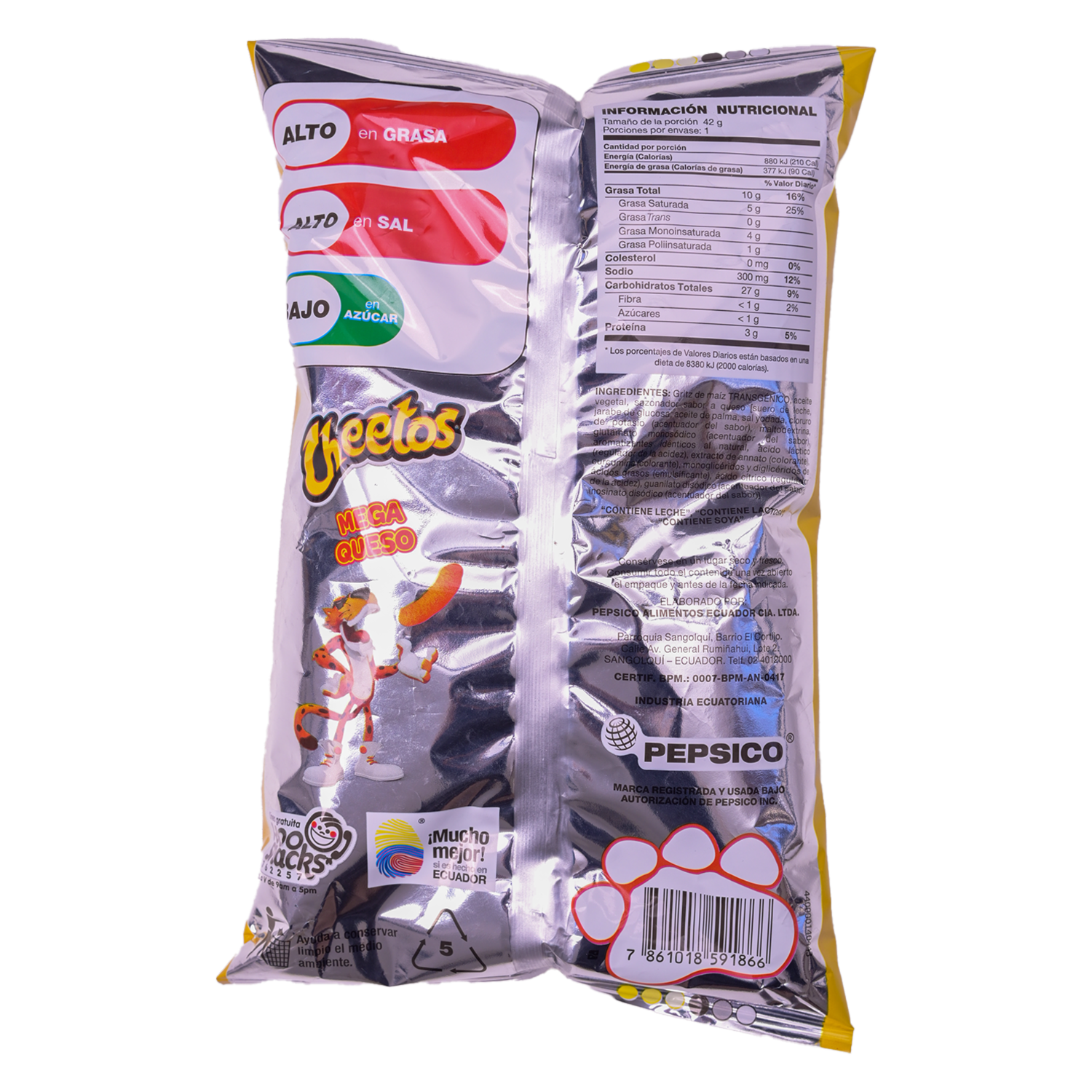 Bocaditos De Maíz Sabor Mega Queso CHEETOS 42 G