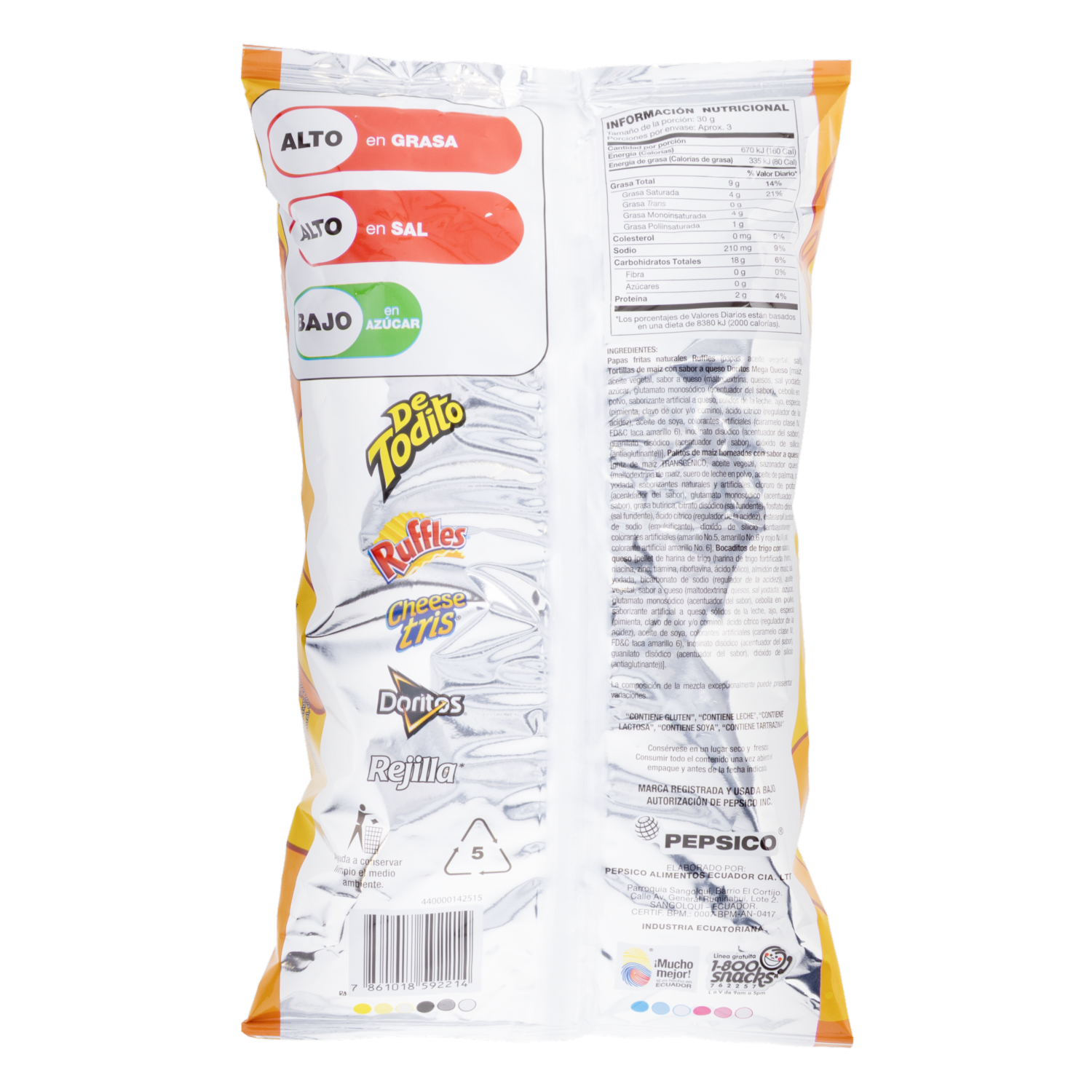 Mix Bocaditos Sabor A Queso DE TODITO 98 G