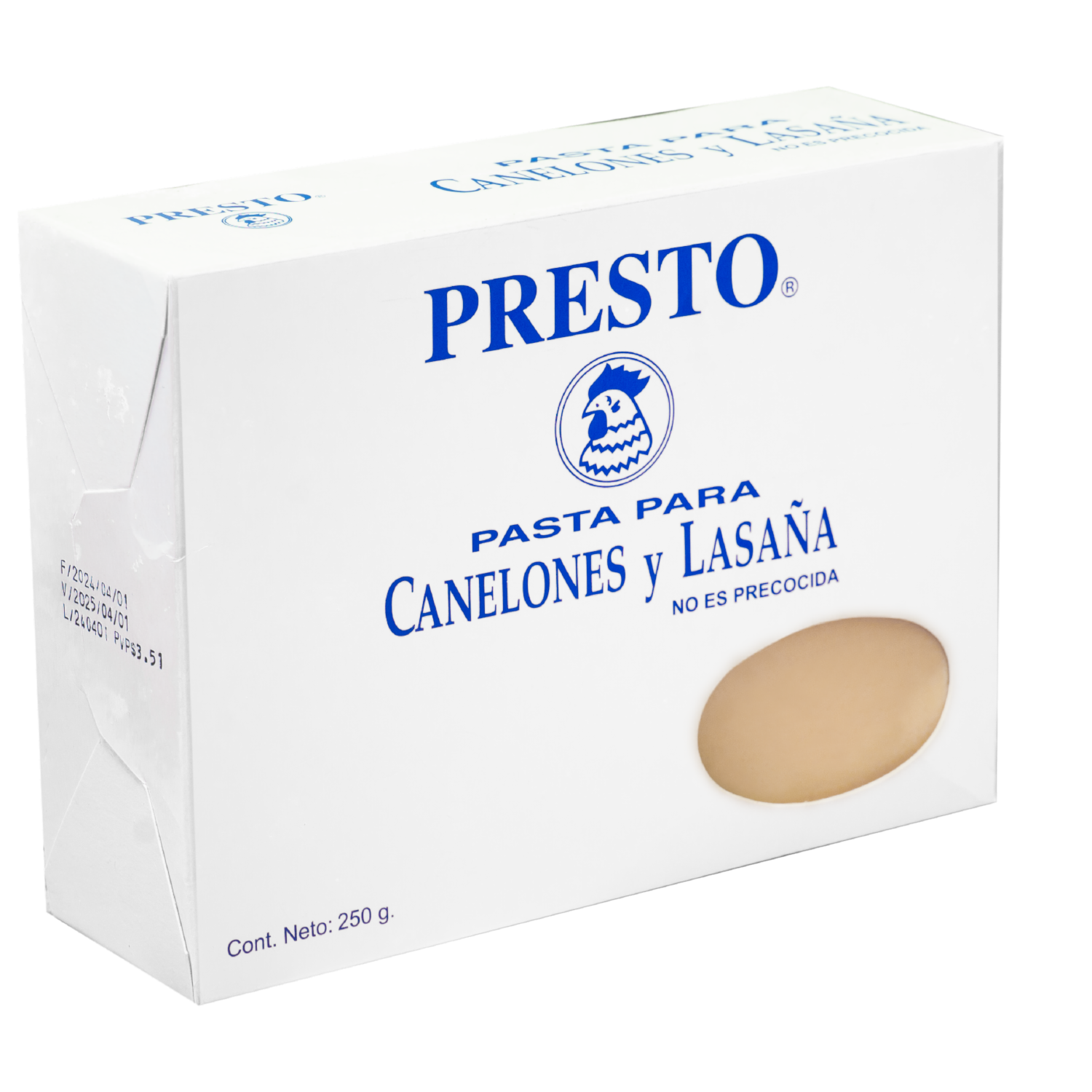 Pasta Para Lasaña Y Canelones No Precocida PRESTO 250 G