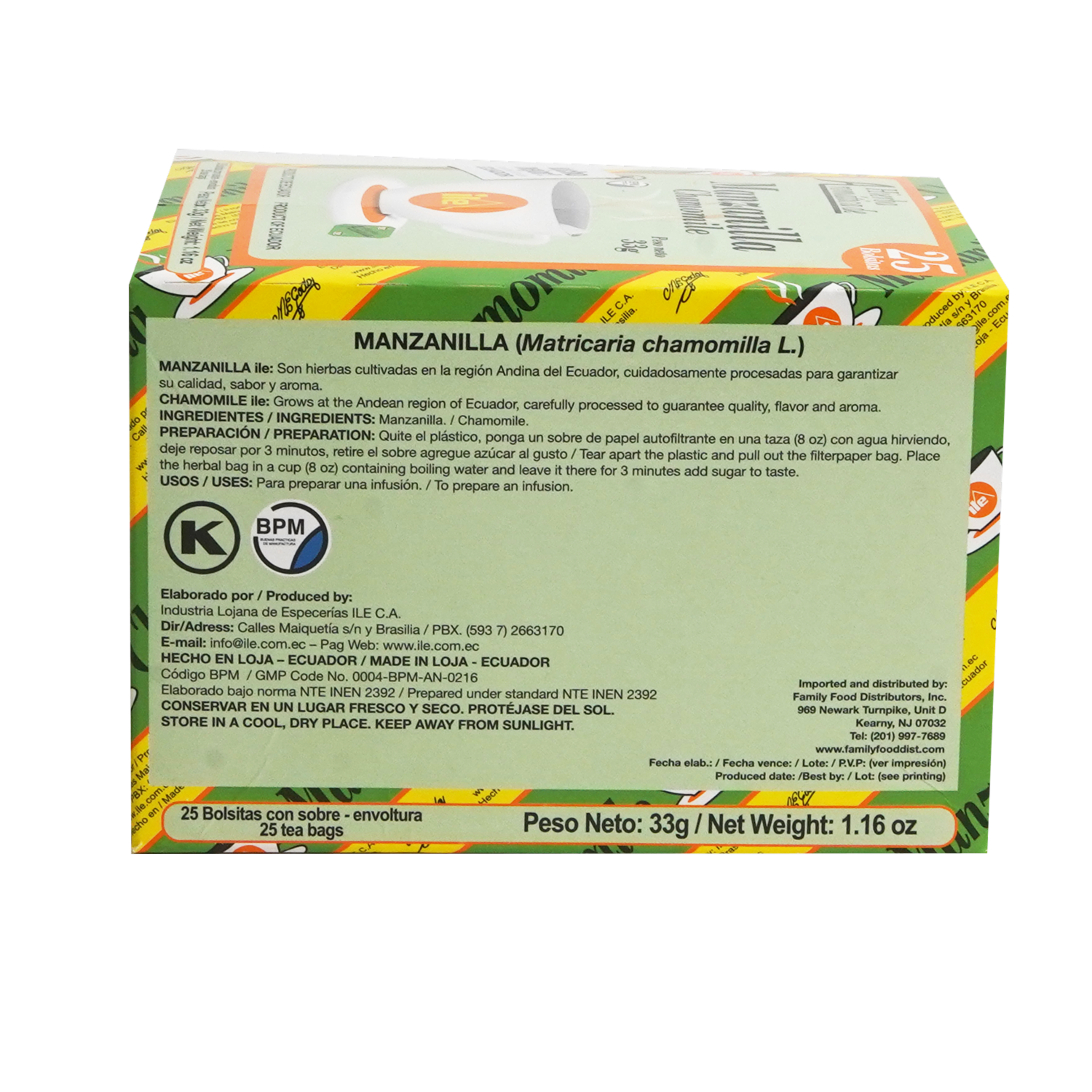 Té De Manzanilla ILE 25 X 1.32 G