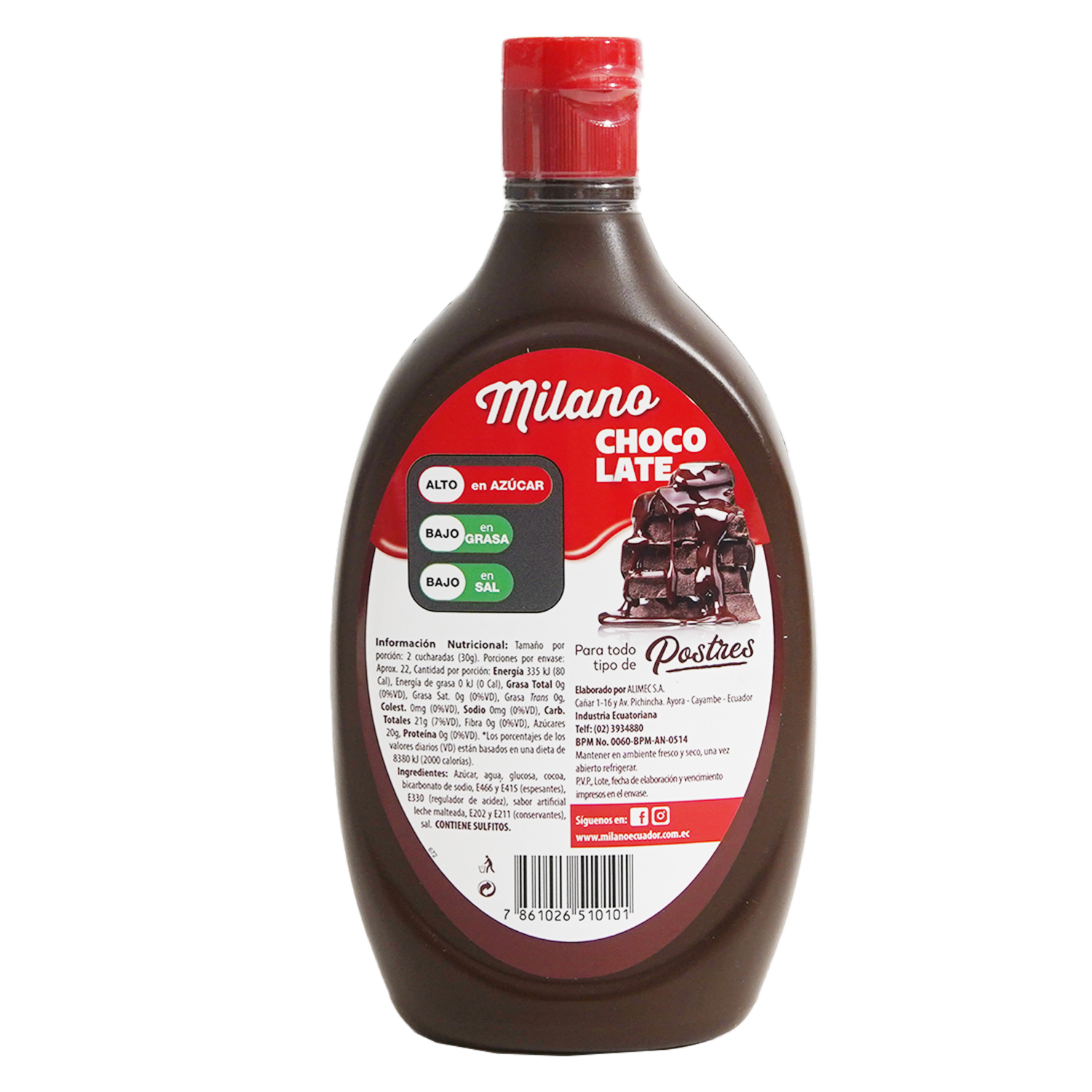 Sirope Sabor A Chocolate MILANO 650 G