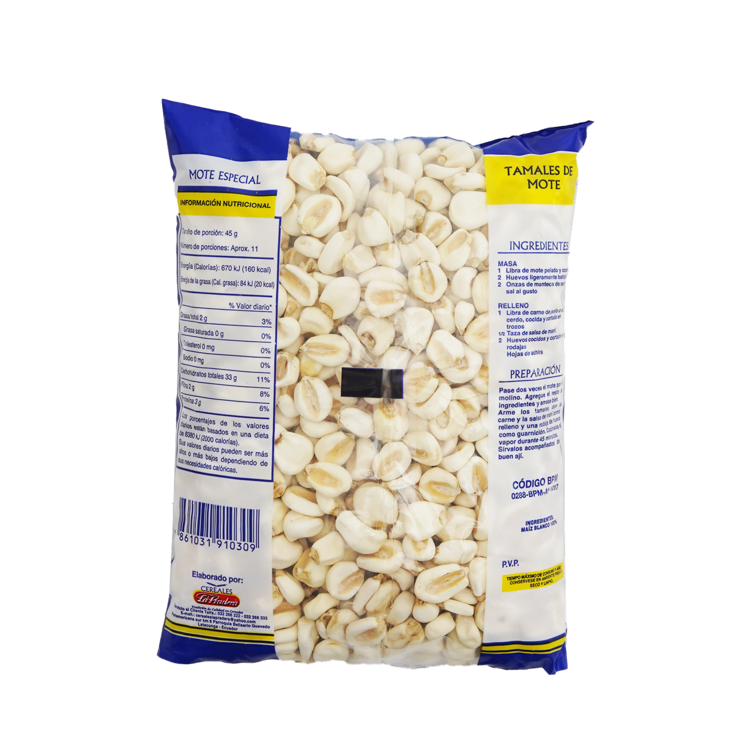 Mote Especial Empacado LA PRADERA 500 G