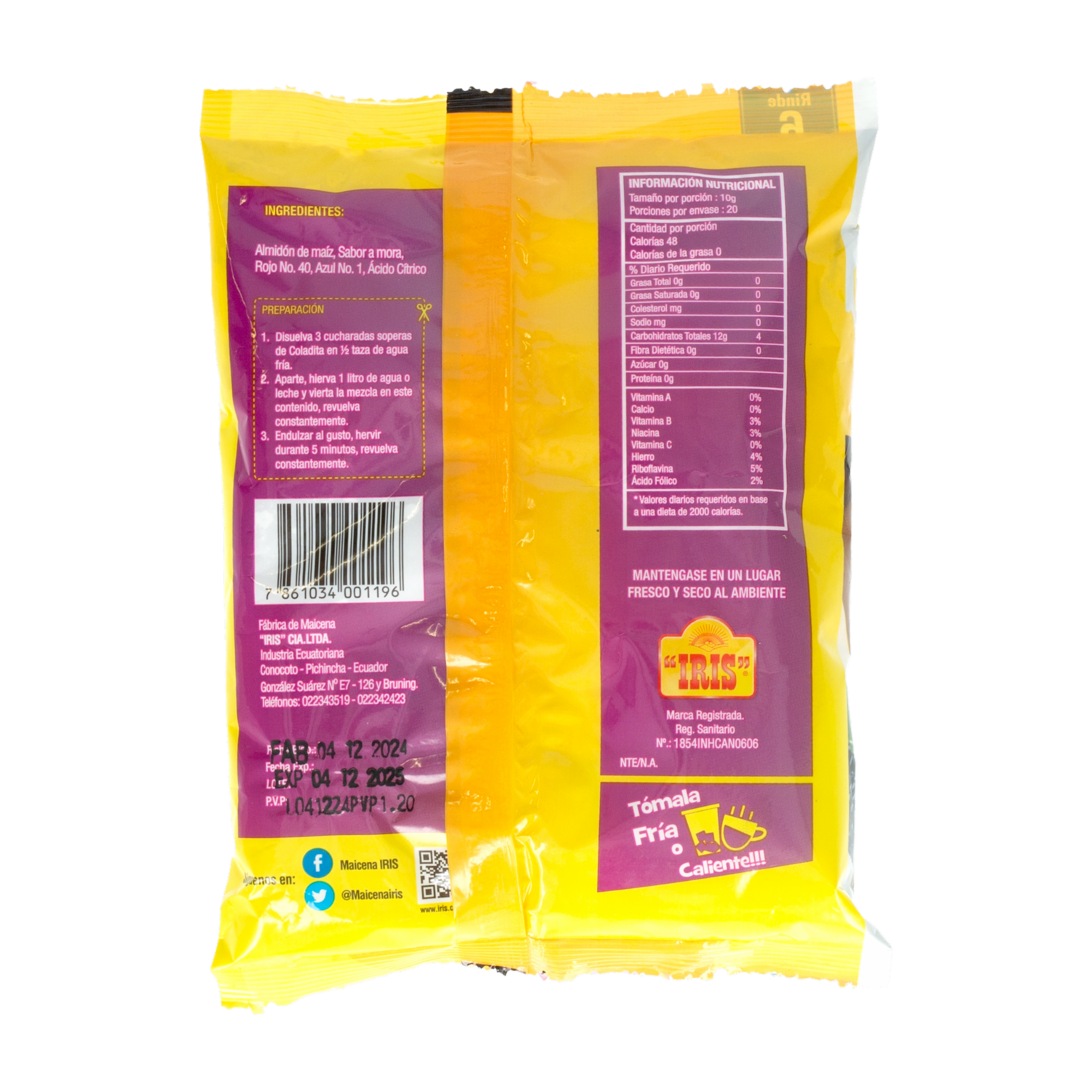 Coladita Sabor A Mora IRIS 200 G