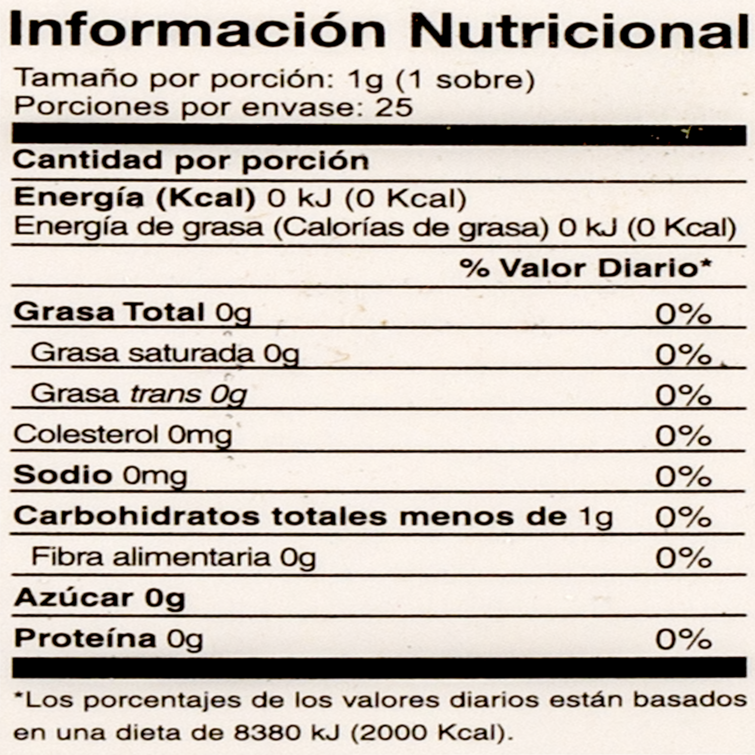 Endulzante Natural De Stevia EL ARTESANAL 25 G