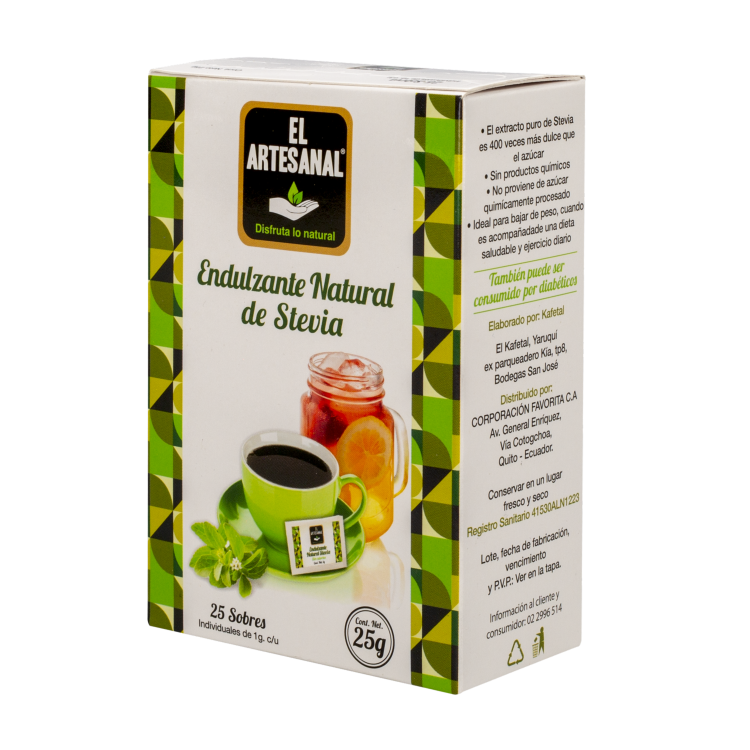 Endulzante Natural De Stevia EL ARTESANAL 25 G