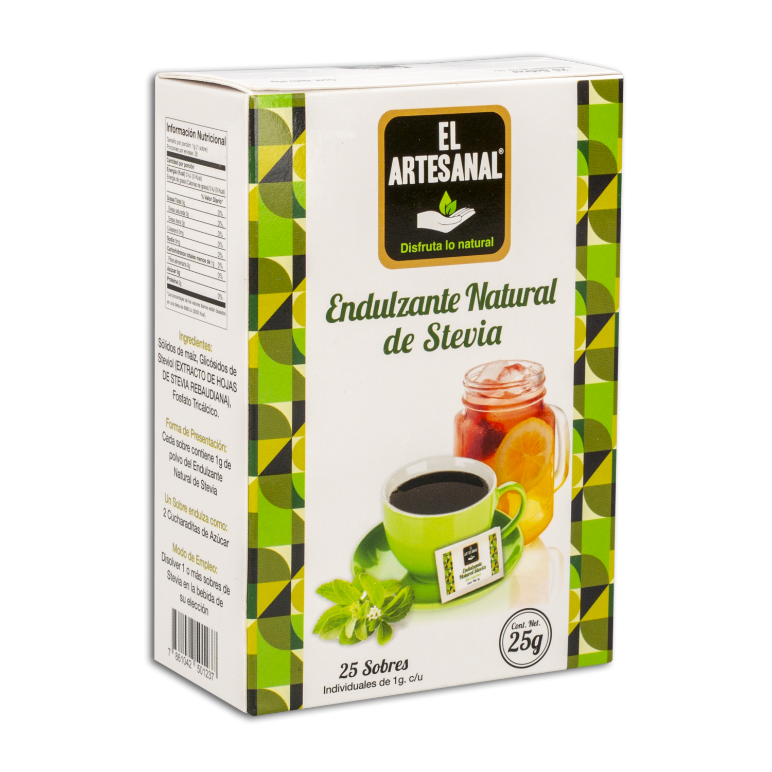 Endulzante Natural De Stevia EL ARTESANAL 25 G