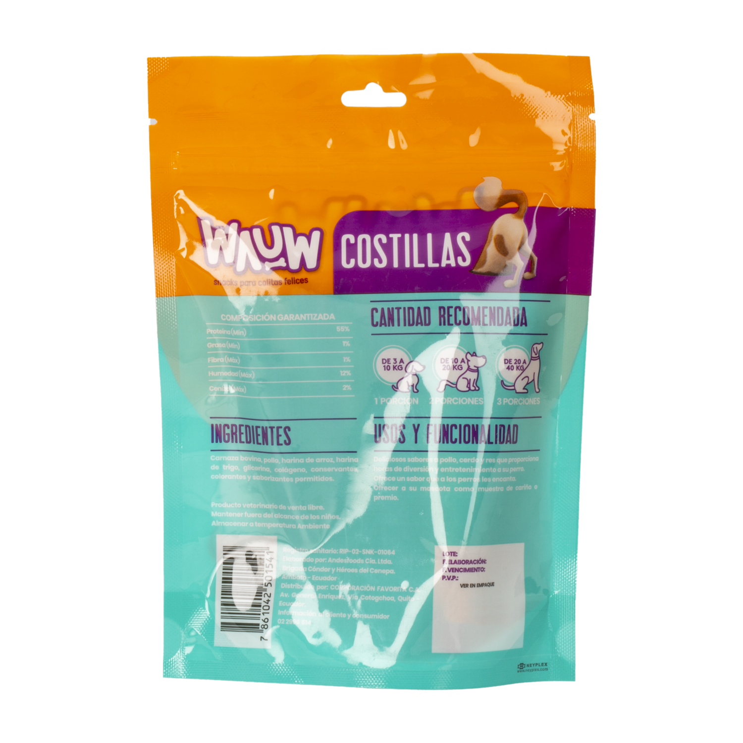 Snack Para Perros Costillitas WAUW X 6 Uds