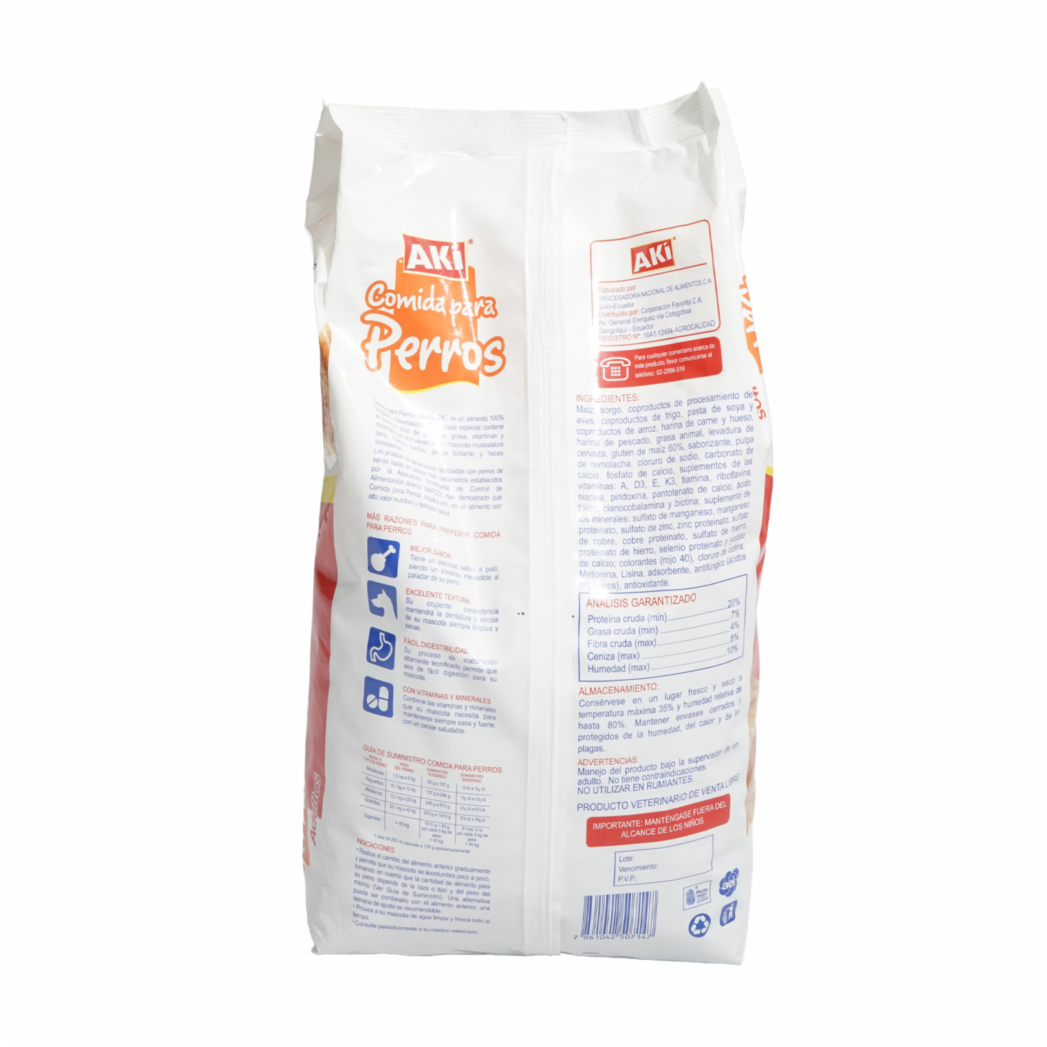 Alimento Para Perros Con Nutrientes AKÍ 2000 G