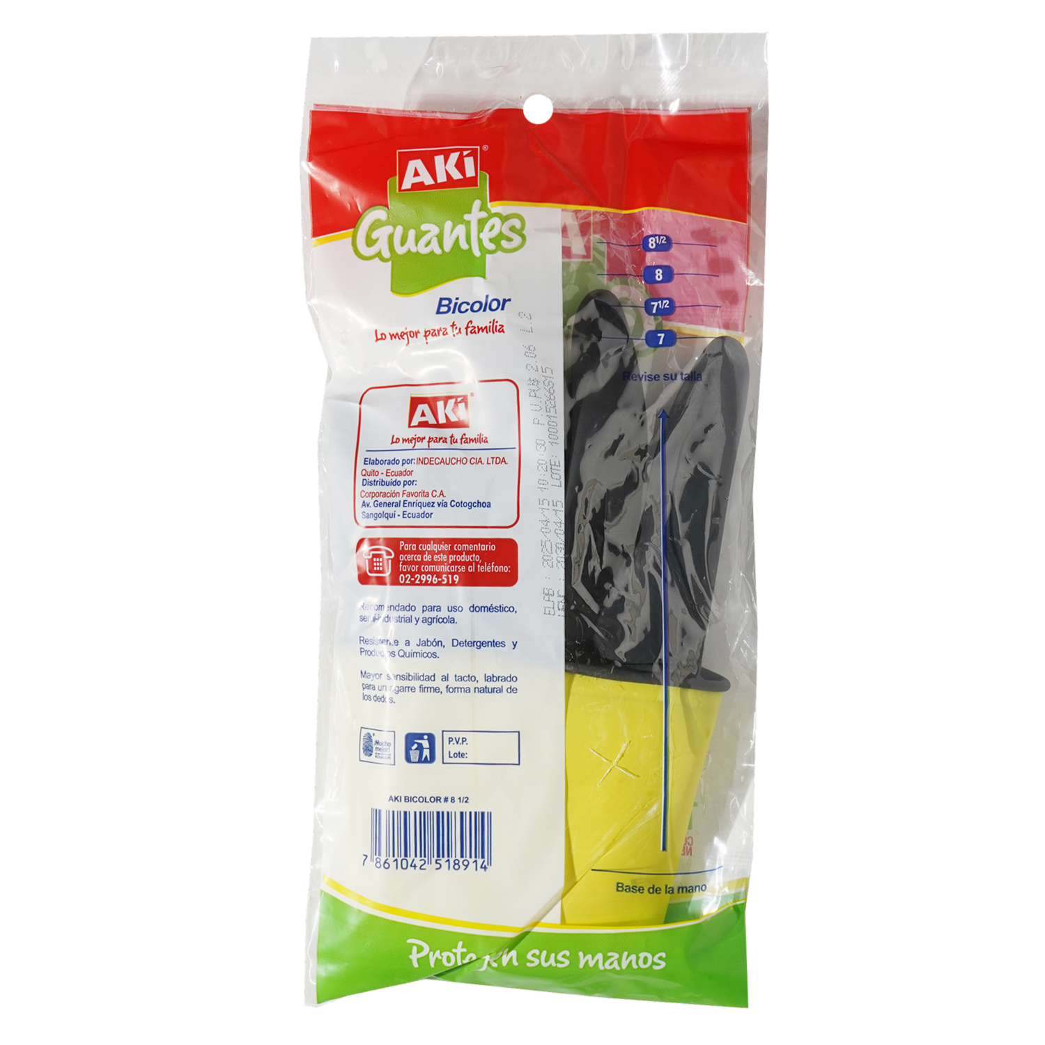 Guante Bicolor AKÍ N° 8