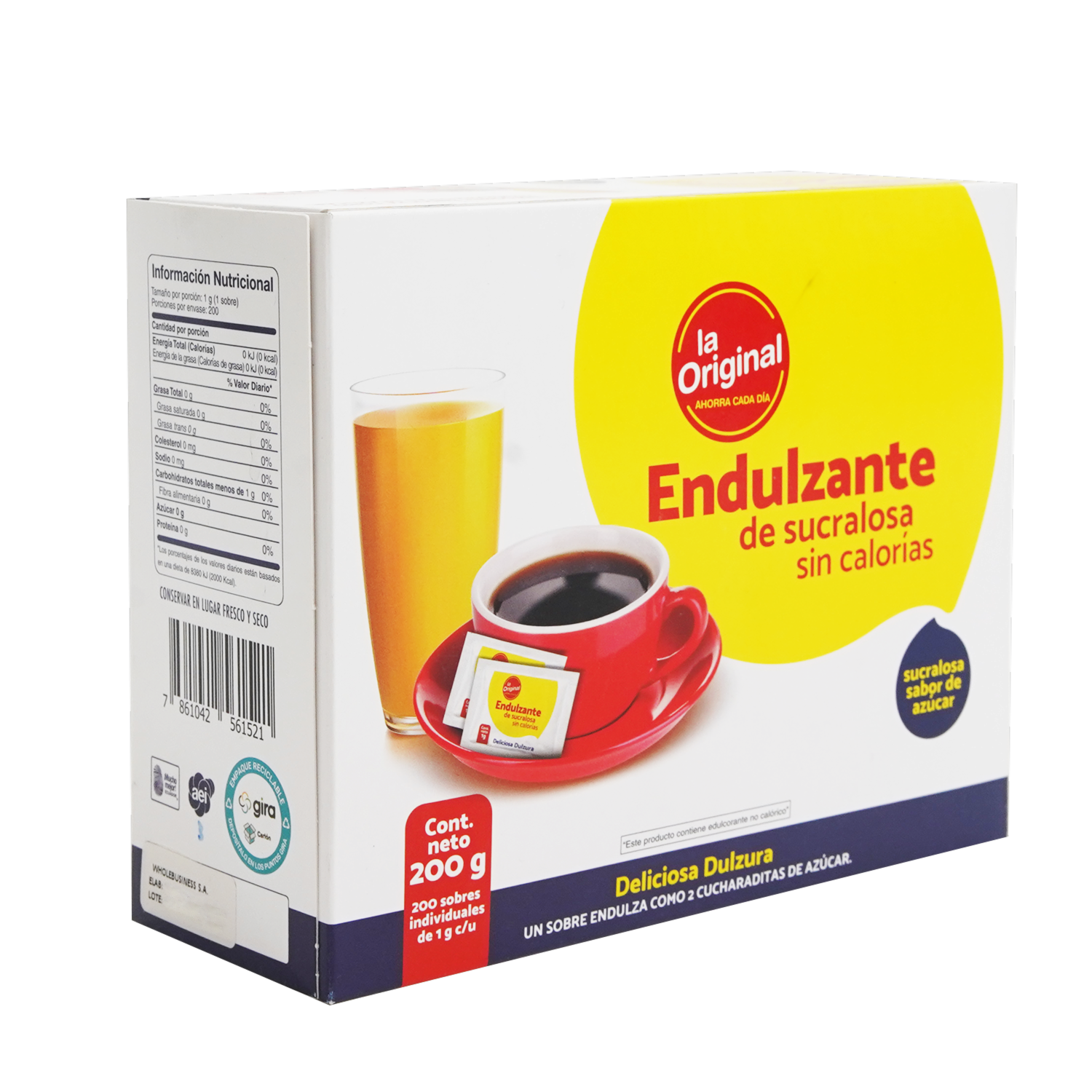Endulzante De Sucralosa LA ORIGINAL 200 G