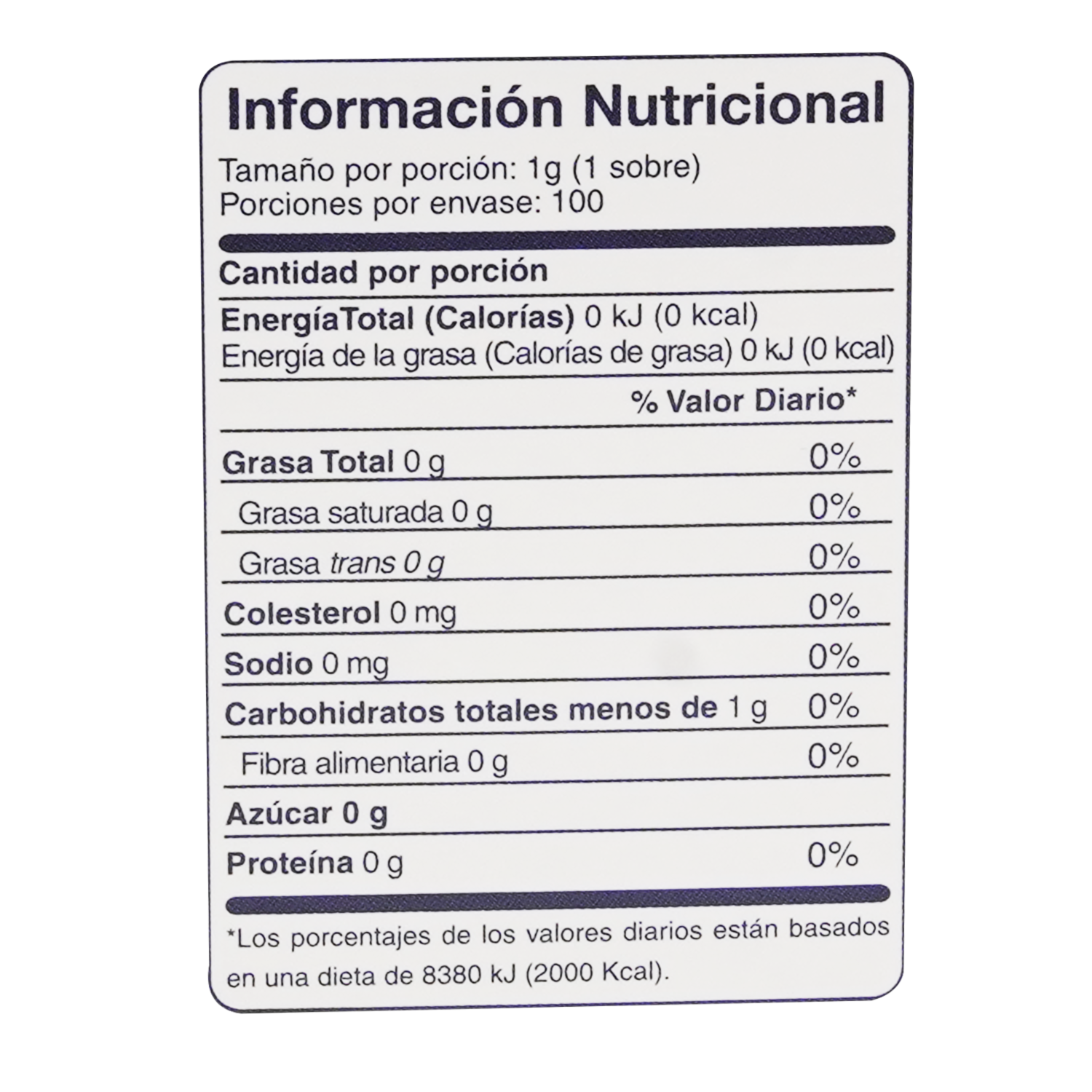 Stevia Sin Calorías. LA ORIGINAL Caja