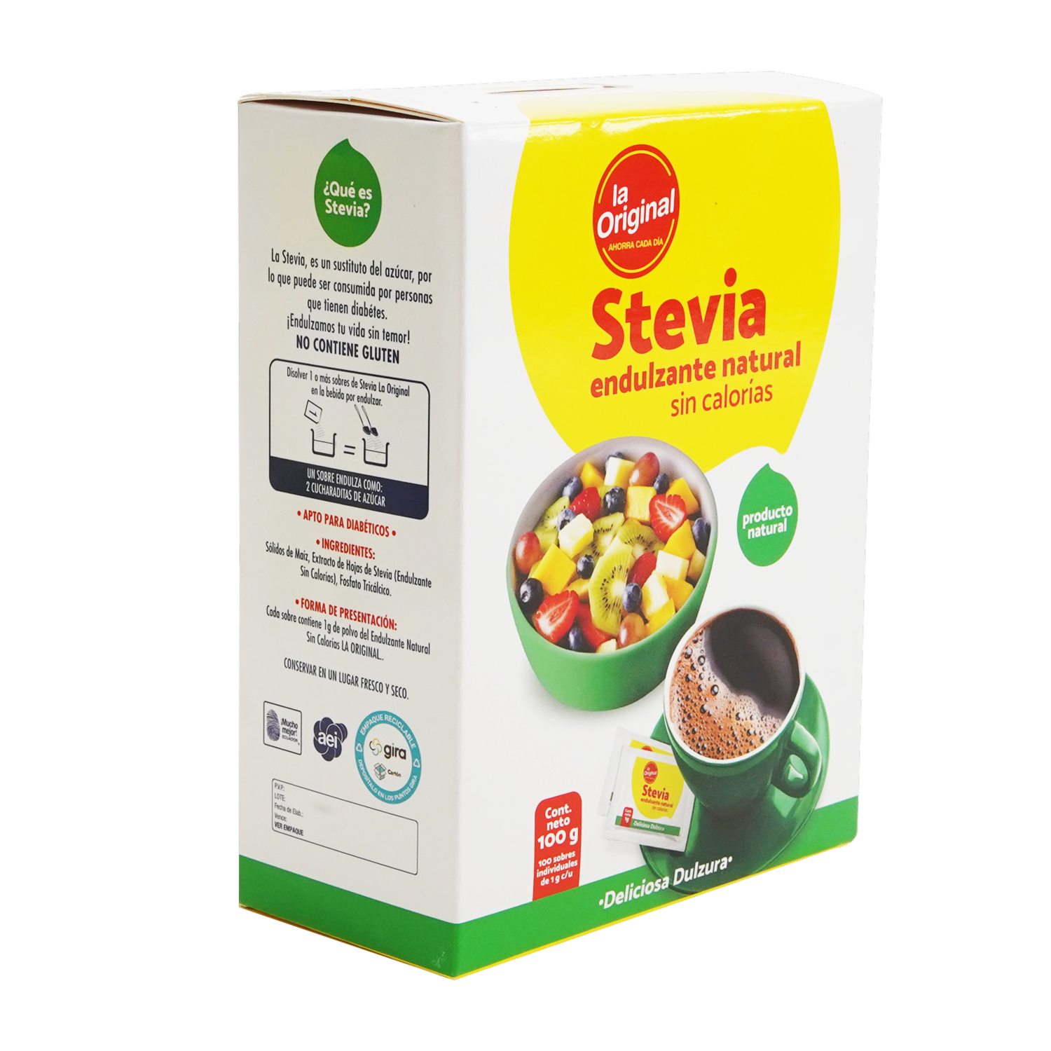 Stevia Sin Calorías. LA ORIGINAL Caja