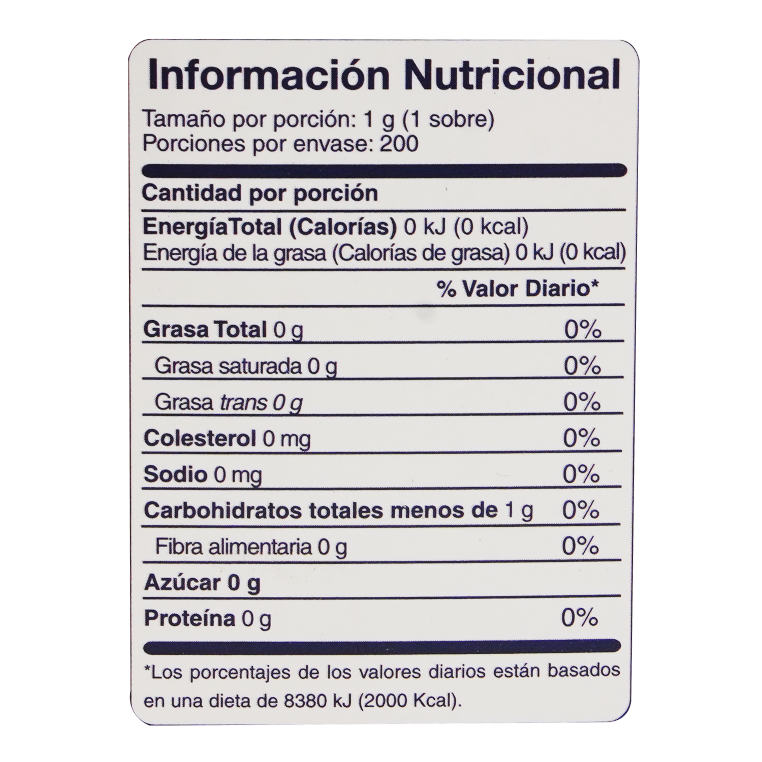 Stevia Sin Calorías LA ORIGINAL Caja