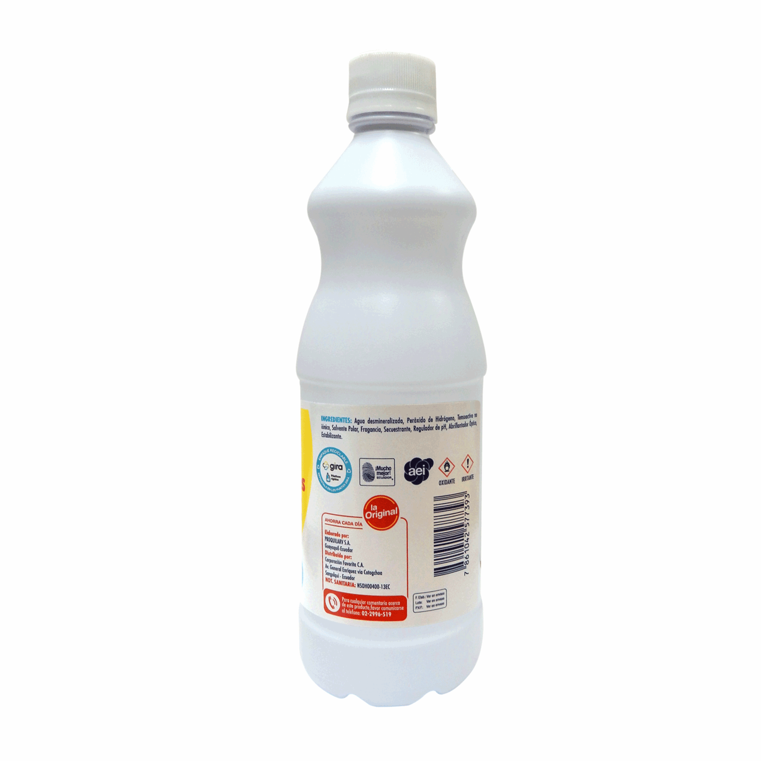 Quita Manchas Líquido Sin Cloro Para Ropa Blanca LA ORIGINAL 500 Ml