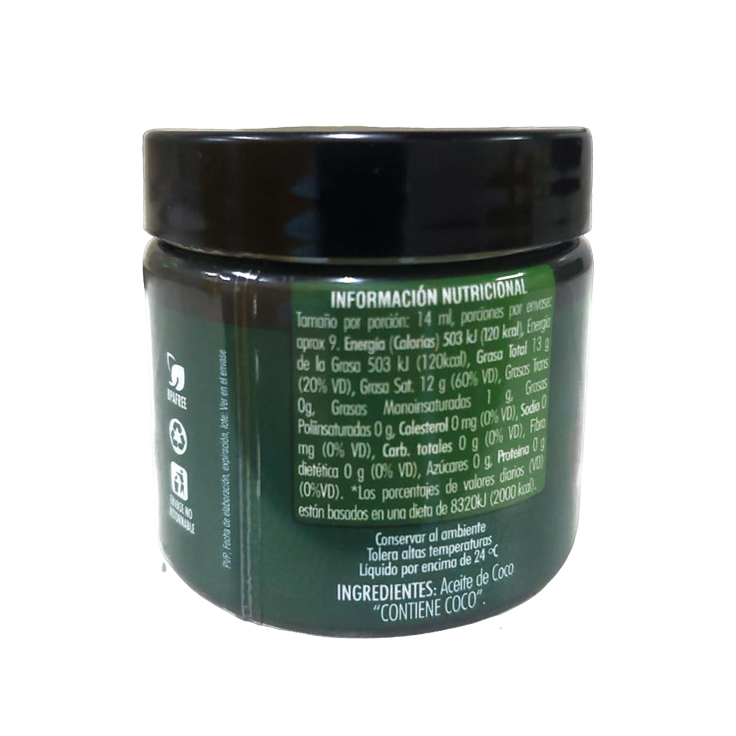 Aceite De Coco 100% Extra Virgen Prensado En Frío EL ARTESANAL 120 Ml