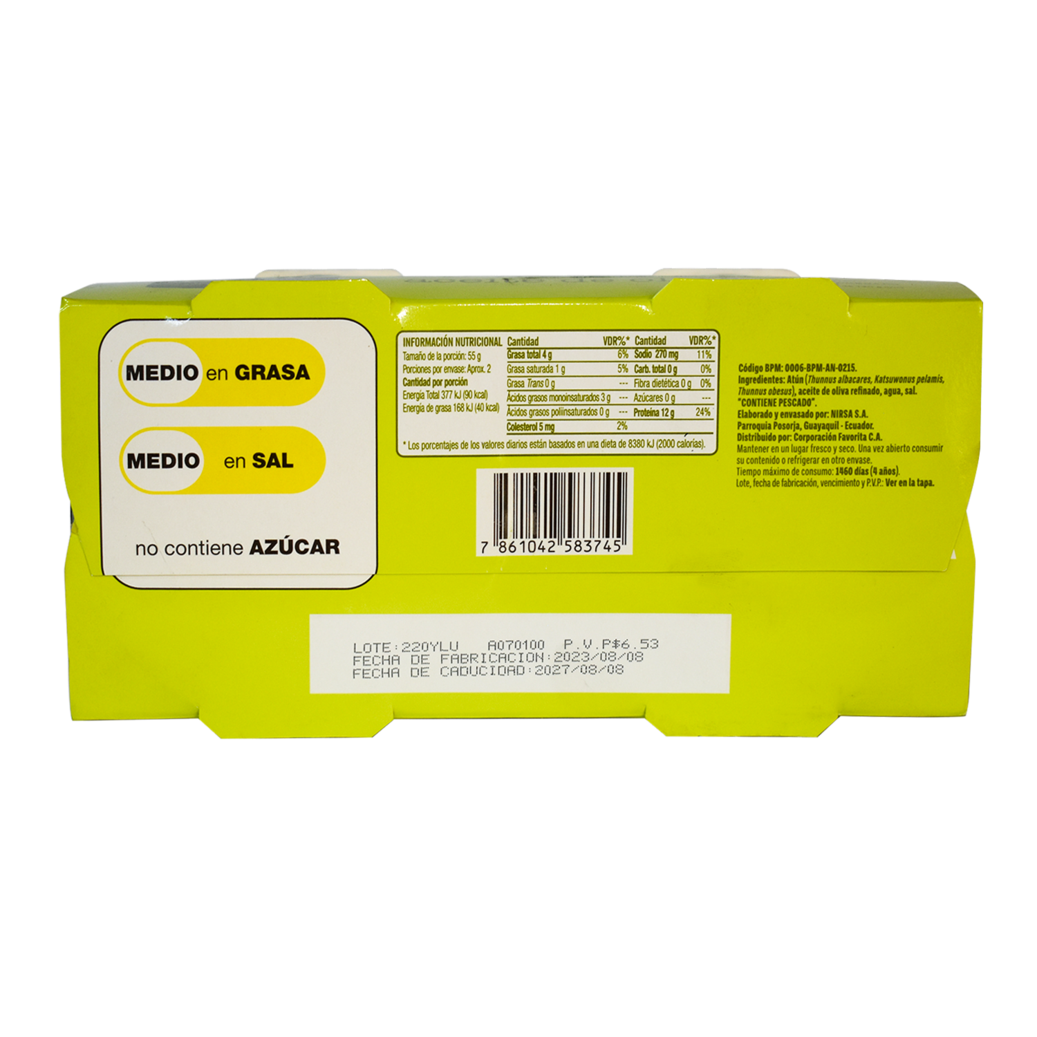 Atún Lomos En Aceite De Oliva ORIGN 4 X 140 G