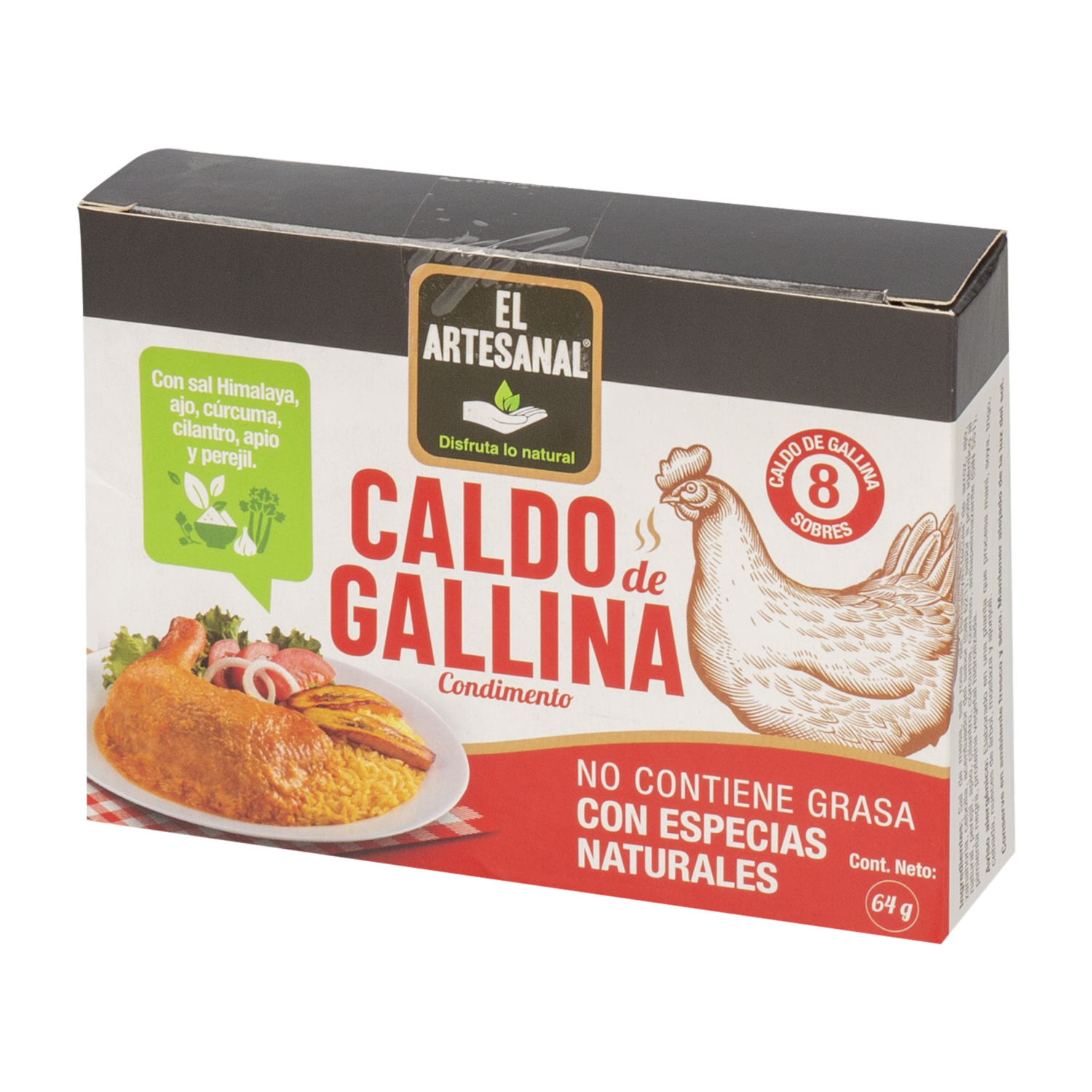 Caldo De Gallina En Polvo EL ARTESANAL 64 G