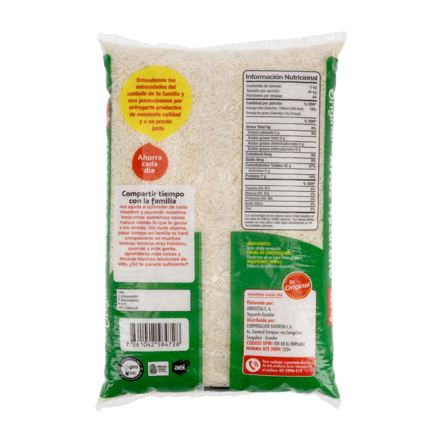 Arroz Blanco Macareño LA ORIGINAL 2 Kg