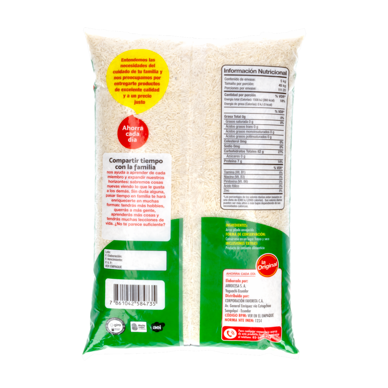 Arroz Blanco Macareño LA ORIGINAL 5 Kg